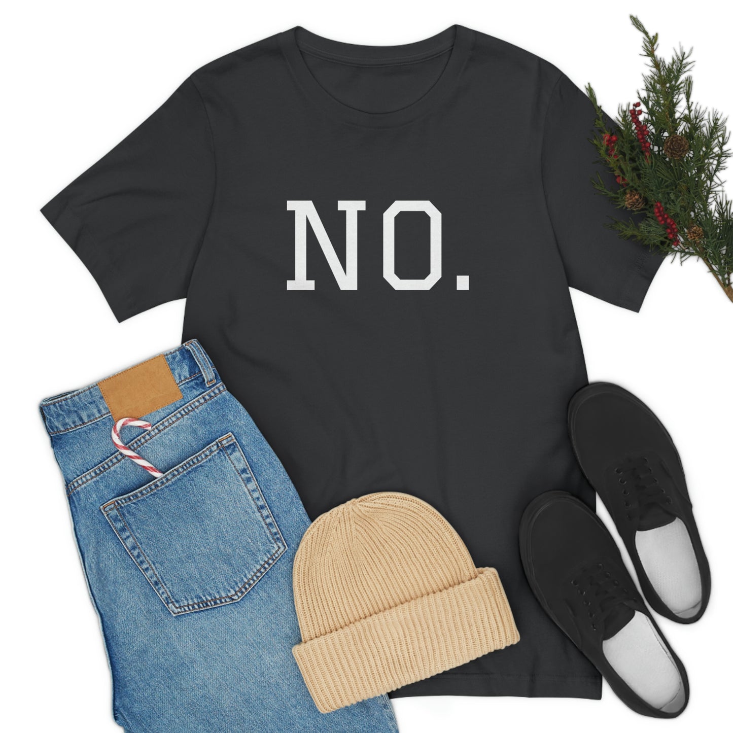 "NO" simplified Unisex Jersey Short Sleeve Tee