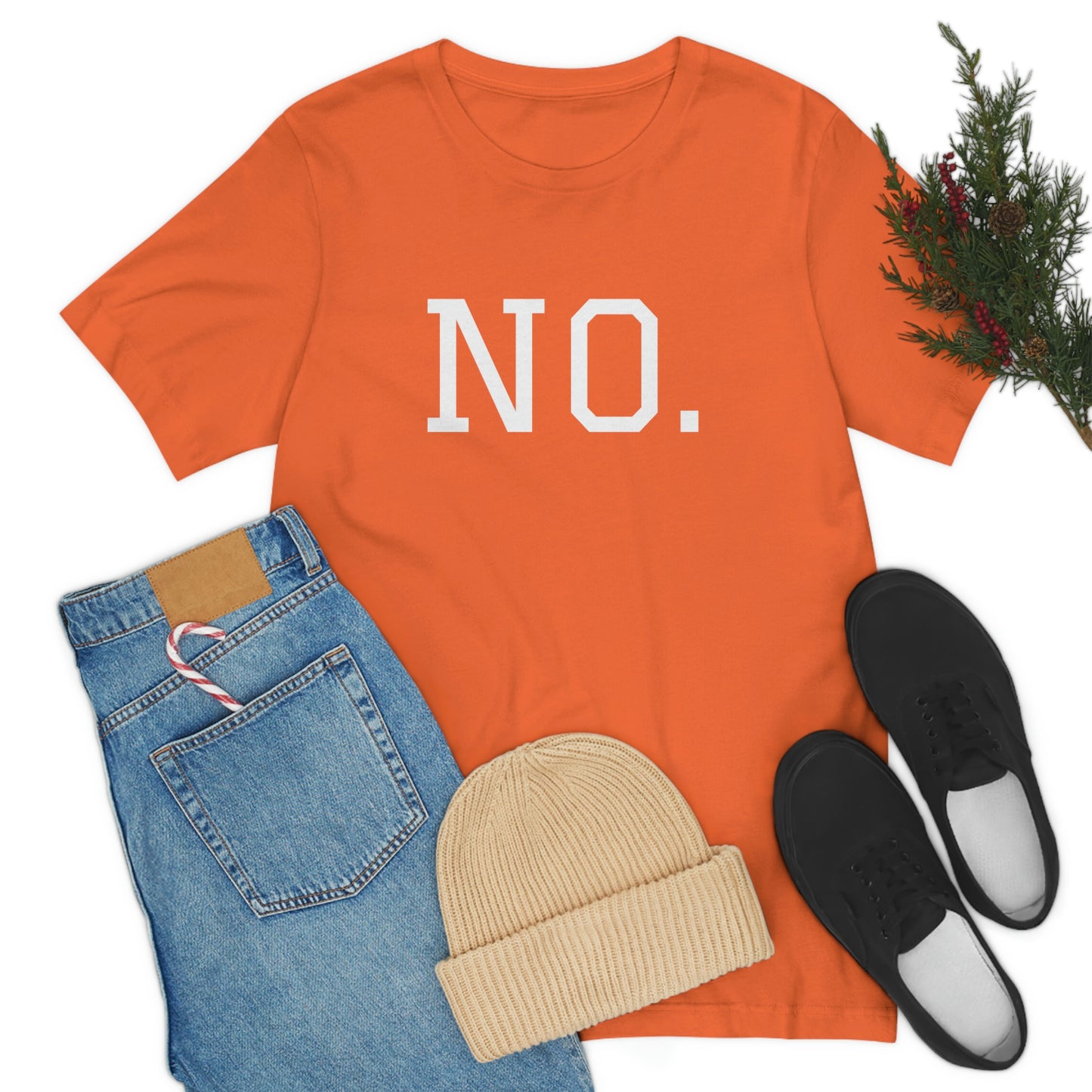 "NO" simplified Unisex Jersey Short Sleeve Tee