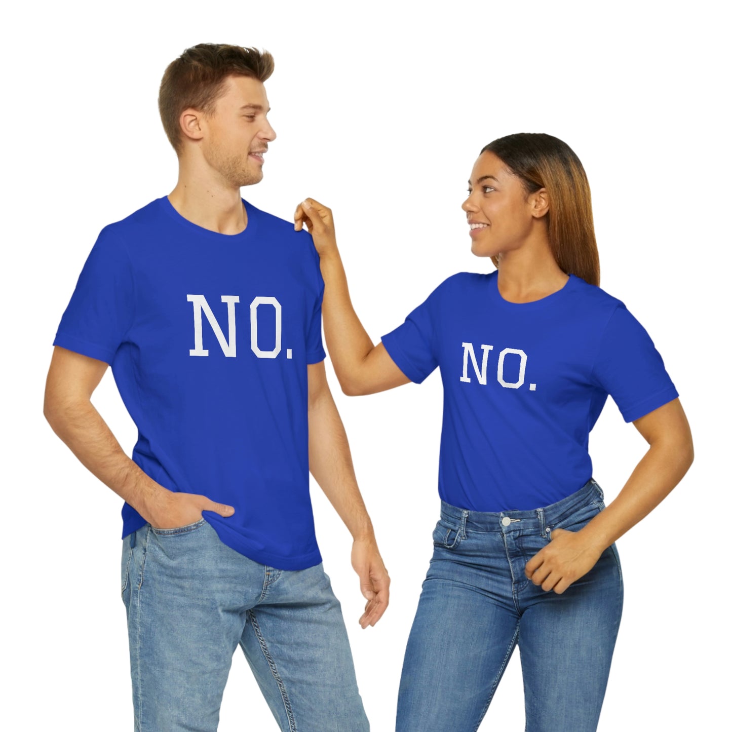 "NO" simplified Unisex Jersey Short Sleeve Tee