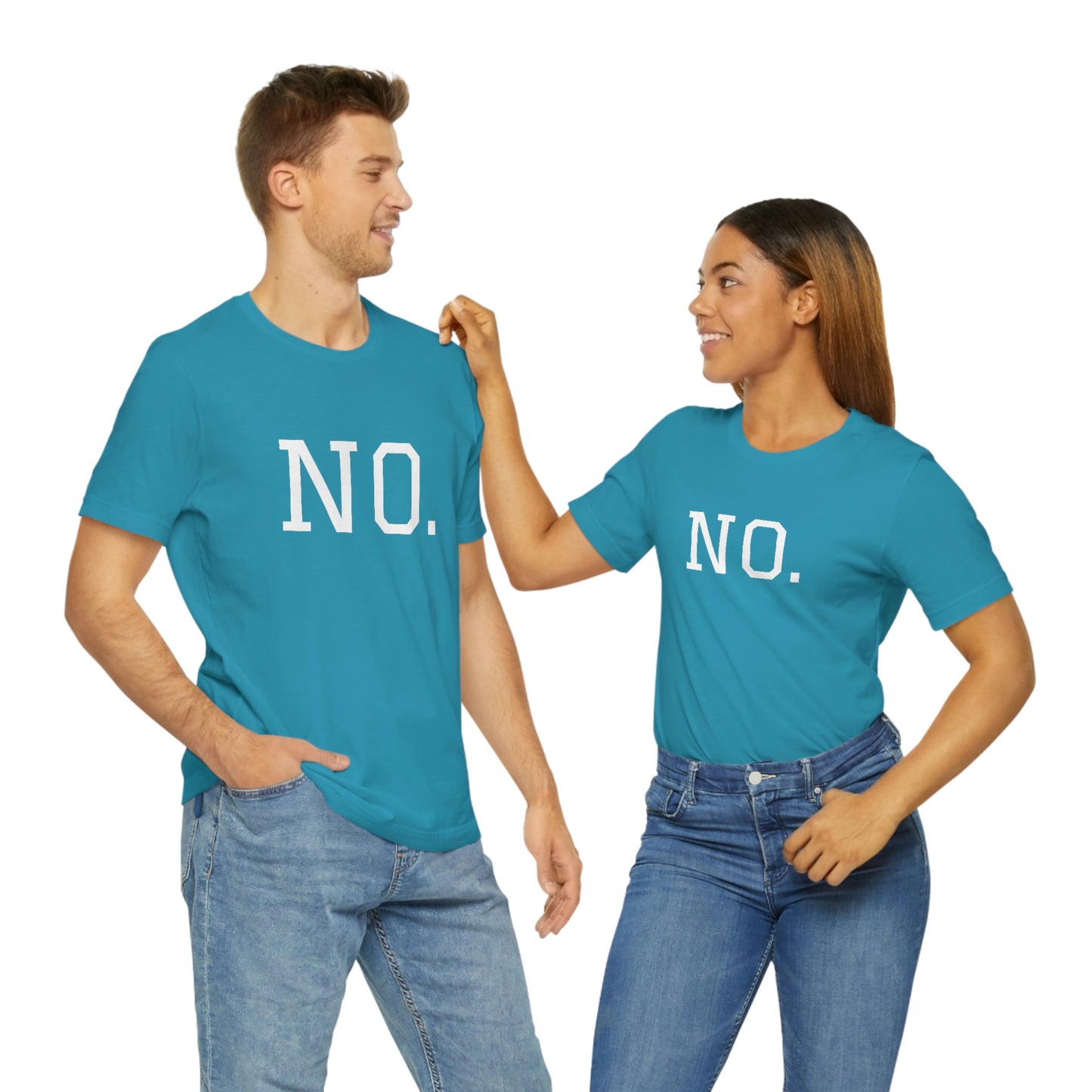 "NO" simplified Unisex Jersey Short Sleeve Tee