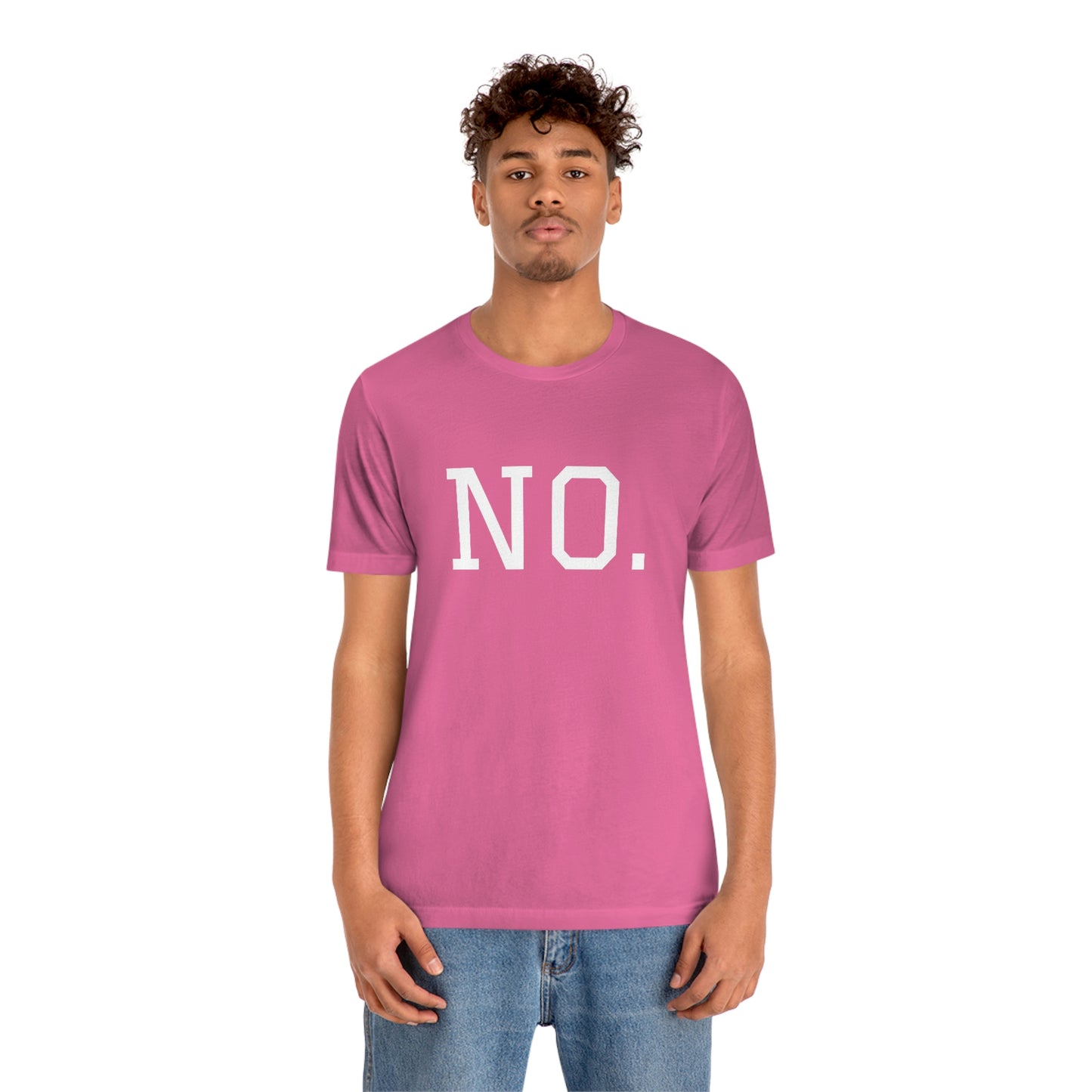 "NO" simplified Unisex Jersey Short Sleeve Tee