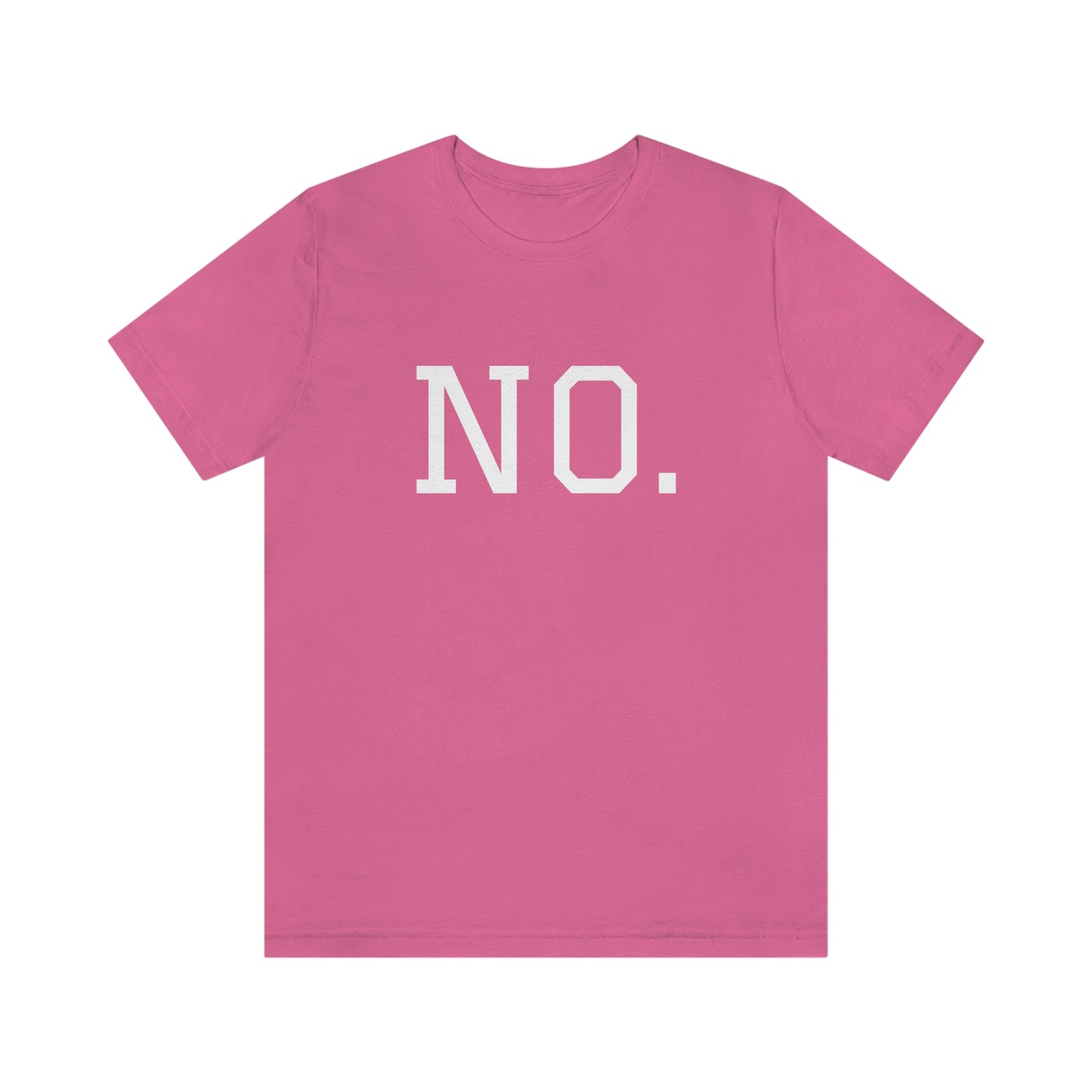 "NO" simplified Unisex Jersey Short Sleeve Tee