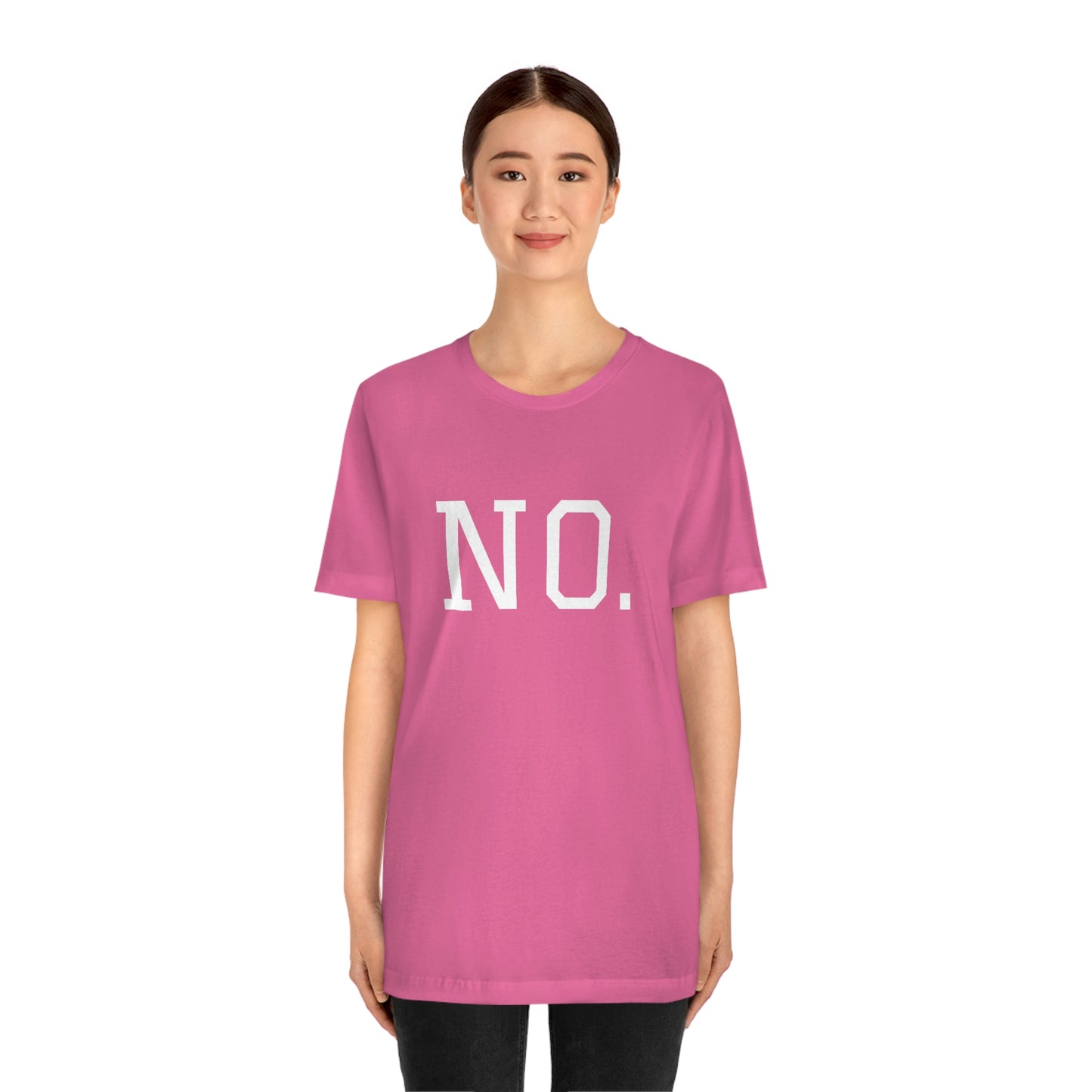 "NO" simplified Unisex Jersey Short Sleeve Tee