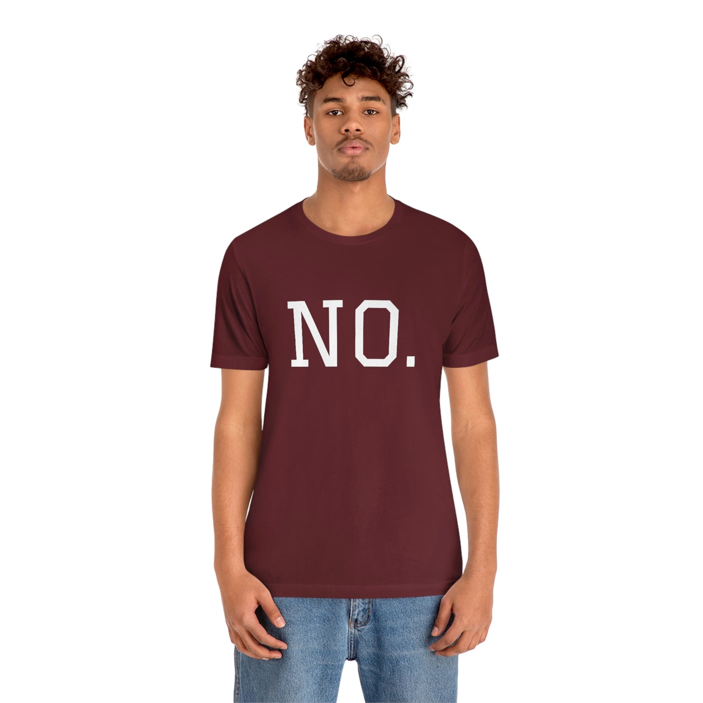 "NO" simplified Unisex Jersey Short Sleeve Tee