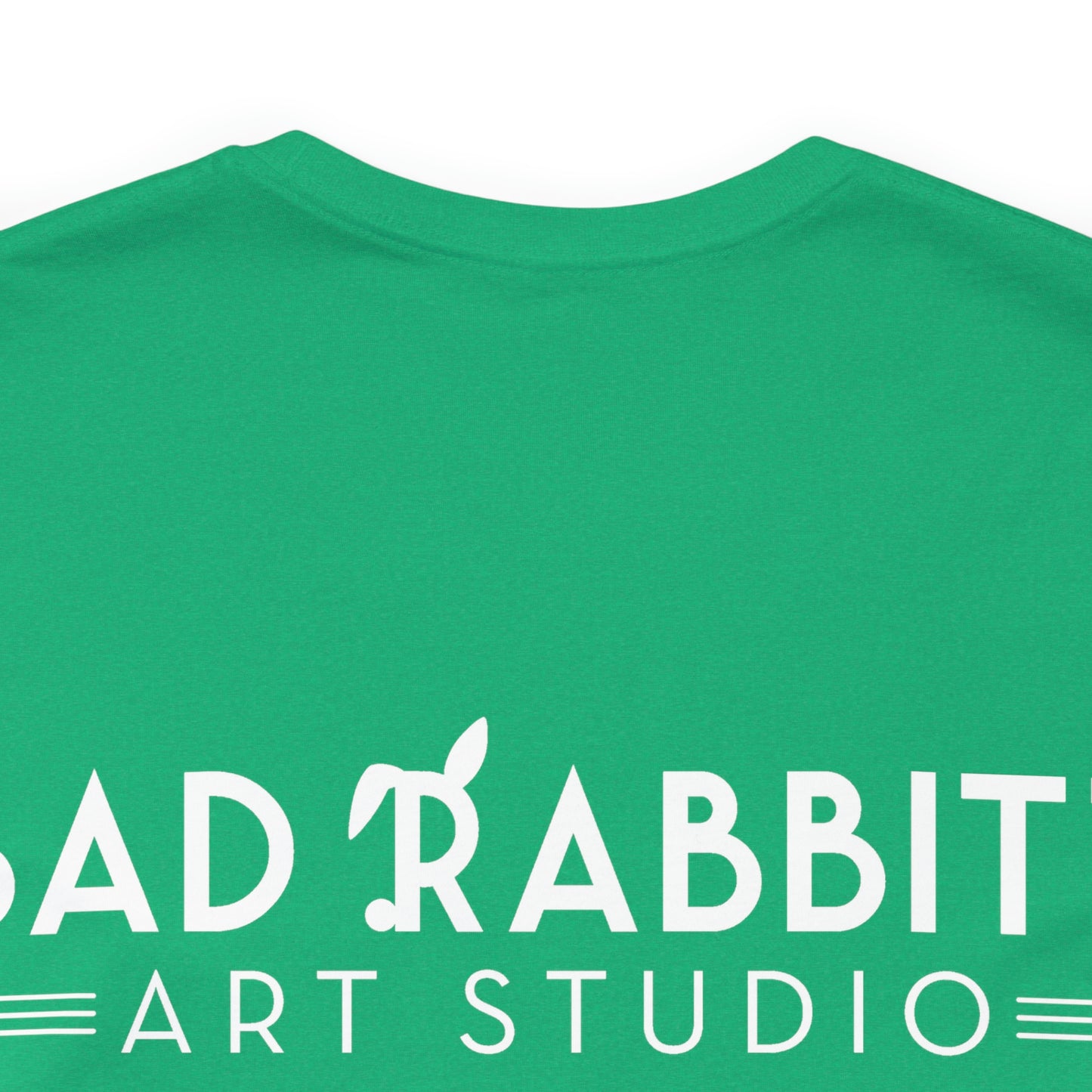 be bright do right with Bad Rabbitt Art Studio logo on back - Unisex Jersey Short Sleeve Tee