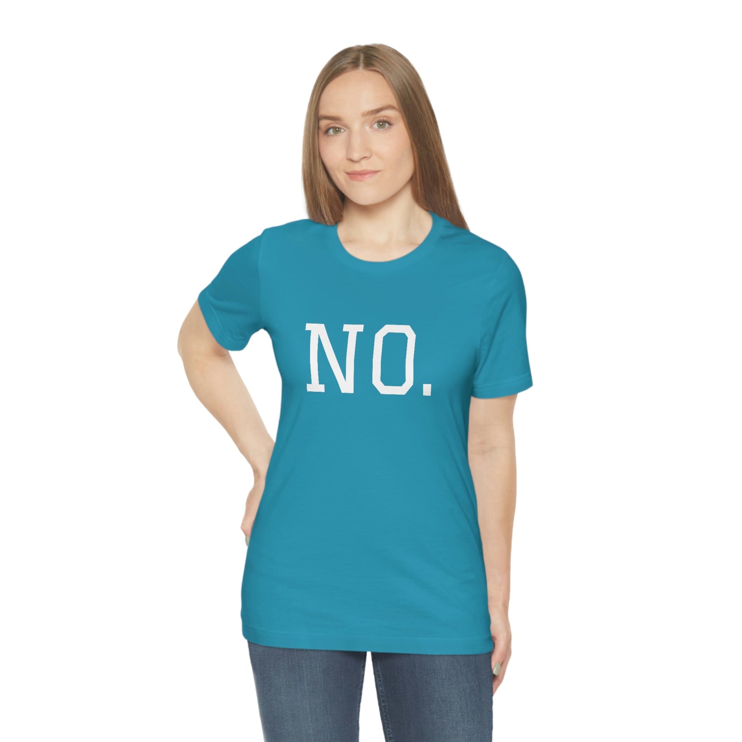 "NO" simplified Unisex Jersey Short Sleeve Tee