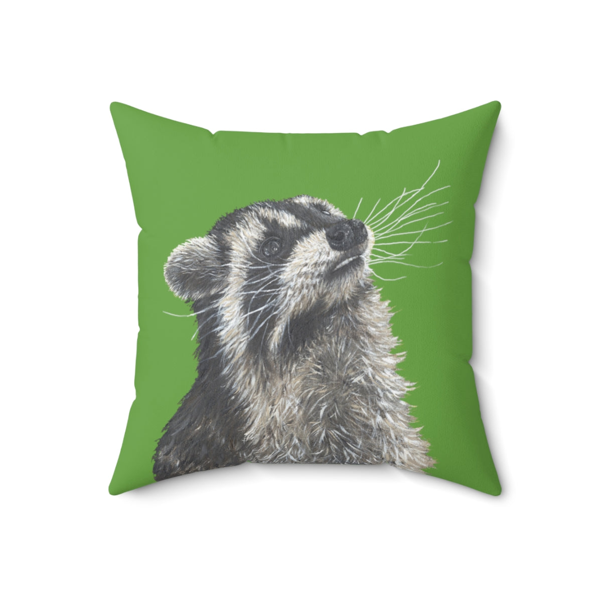 Raccoon Spun Polyester Square Pillow