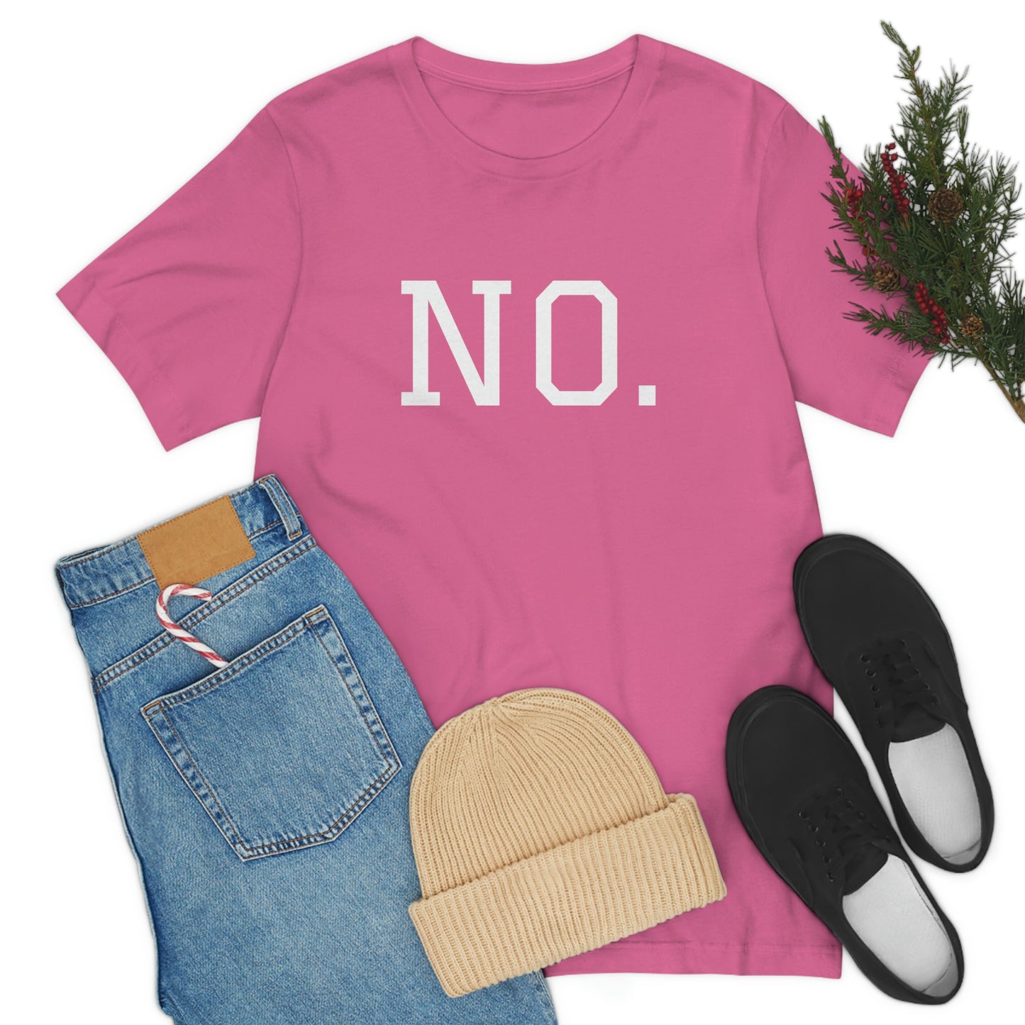 "NO" simplified Unisex Jersey Short Sleeve Tee