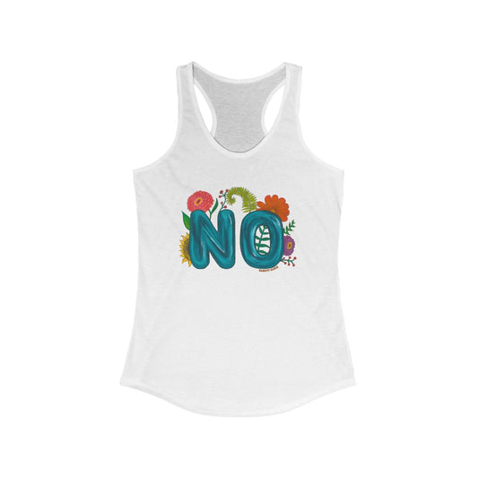 "NO" Women's Racerback Tank