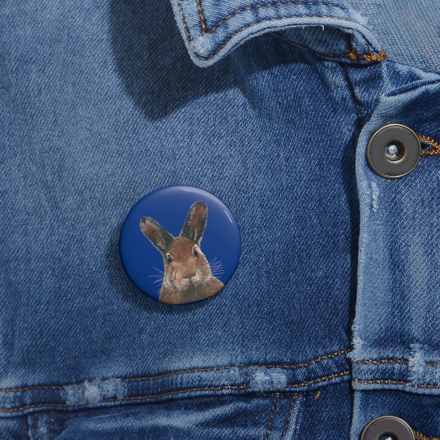 Carl the Rabbit Custom Pin Buttons
