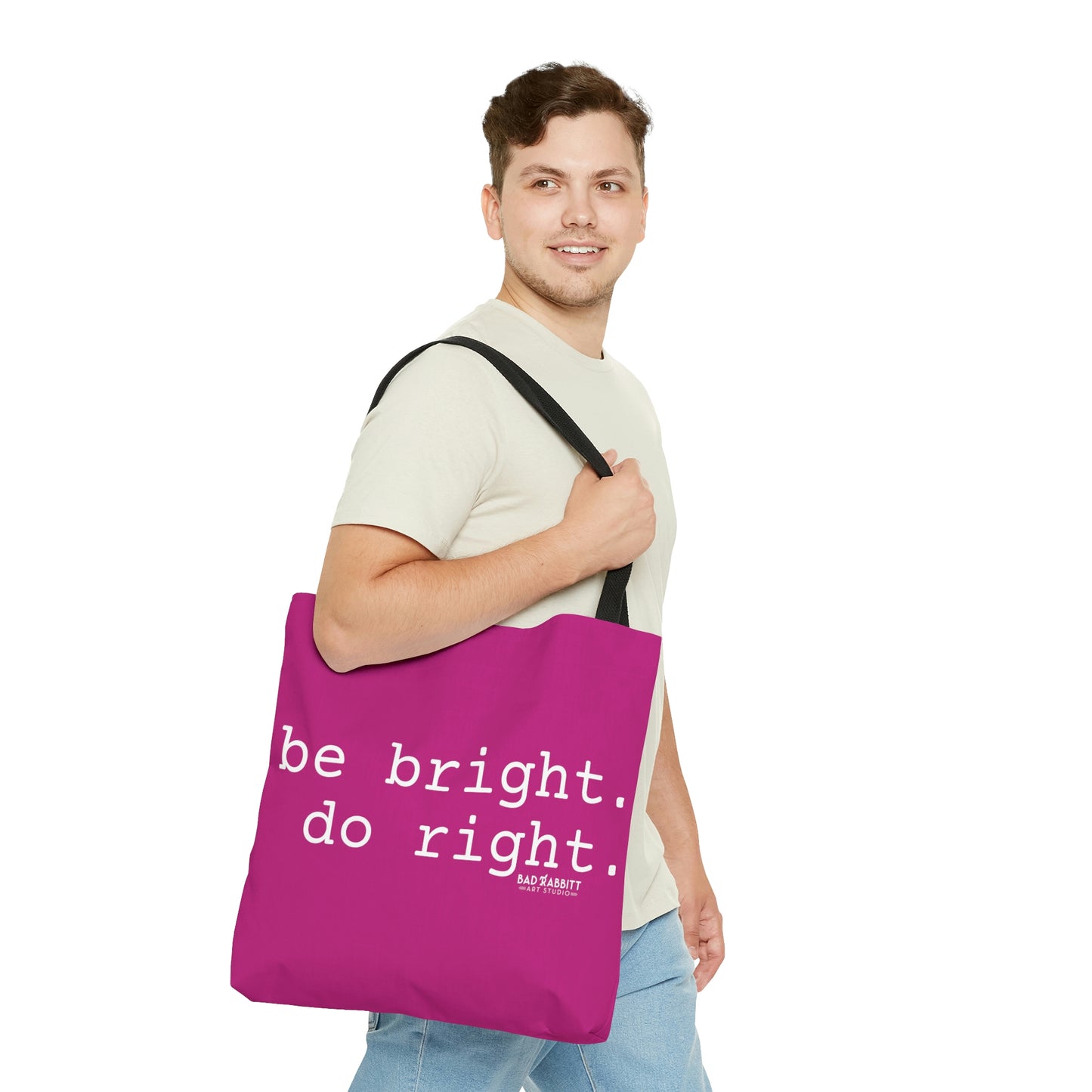 Be Bright Do Right Basic AOP Tote Bag
