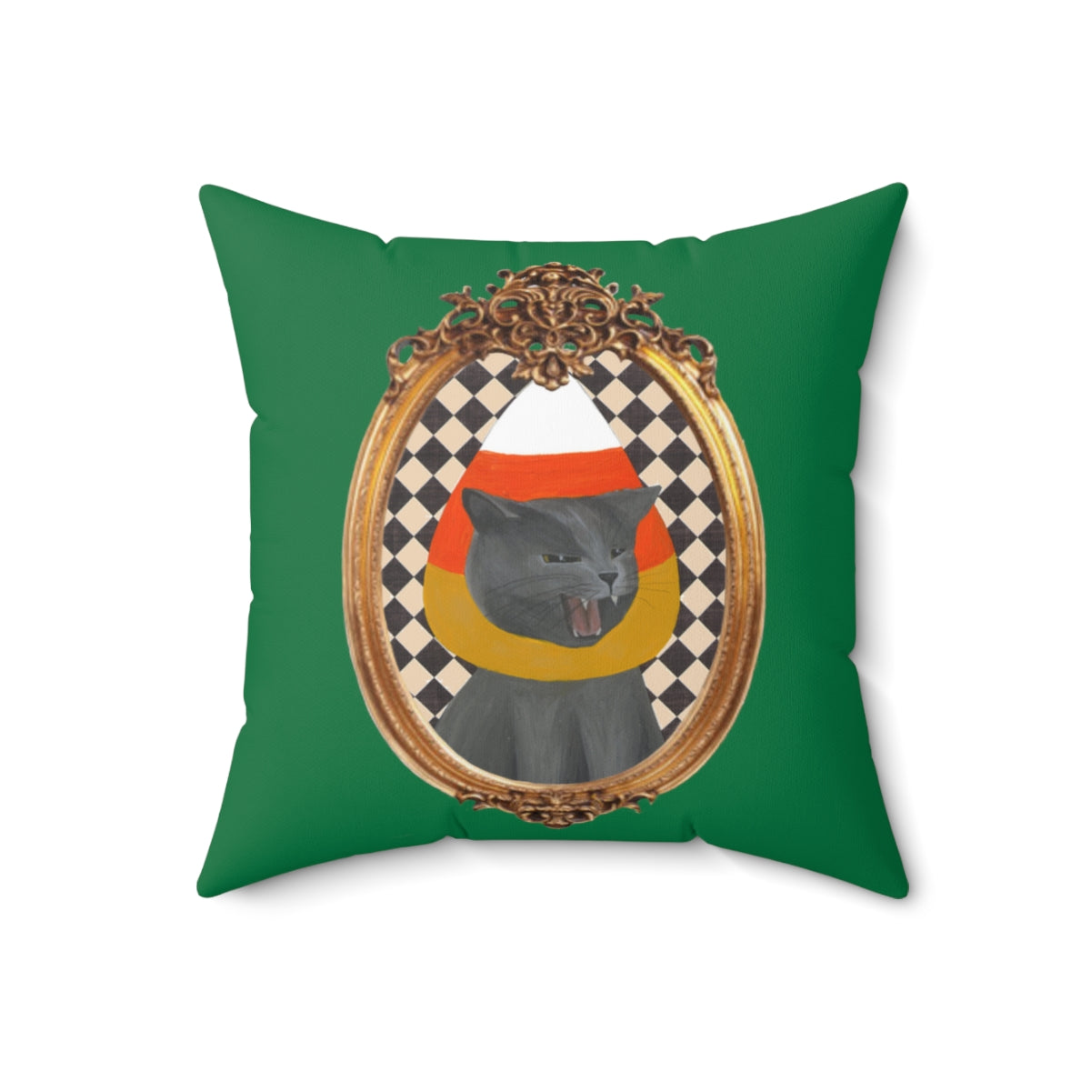 Framed Candy Corn Toni Spun Polyester Square Pillow