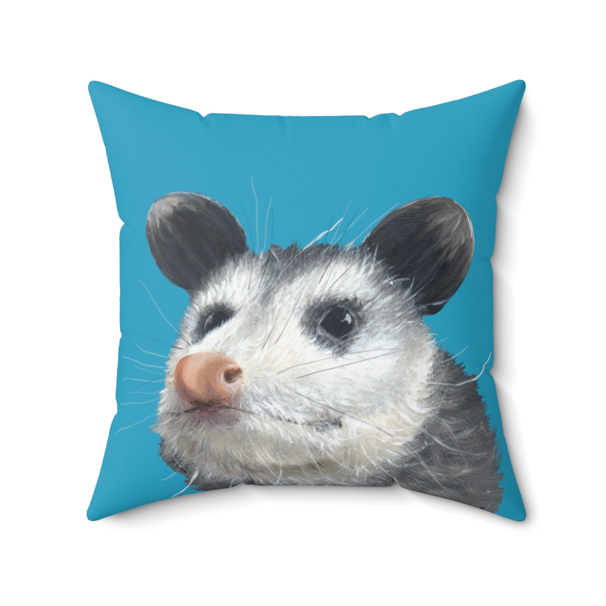 Baby Opossum Spun Polyester Square Pillow