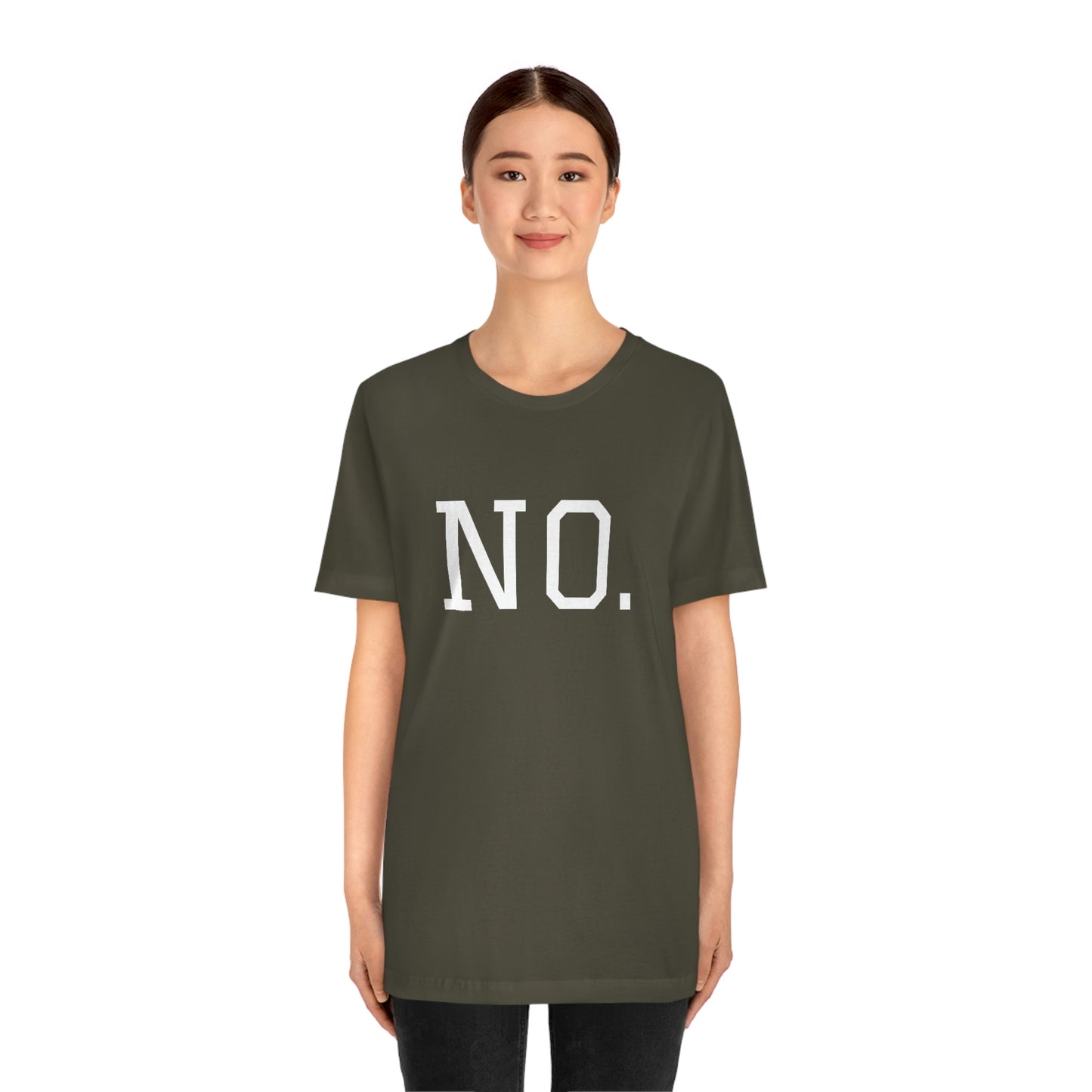 "NO" simplified Unisex Jersey Short Sleeve Tee