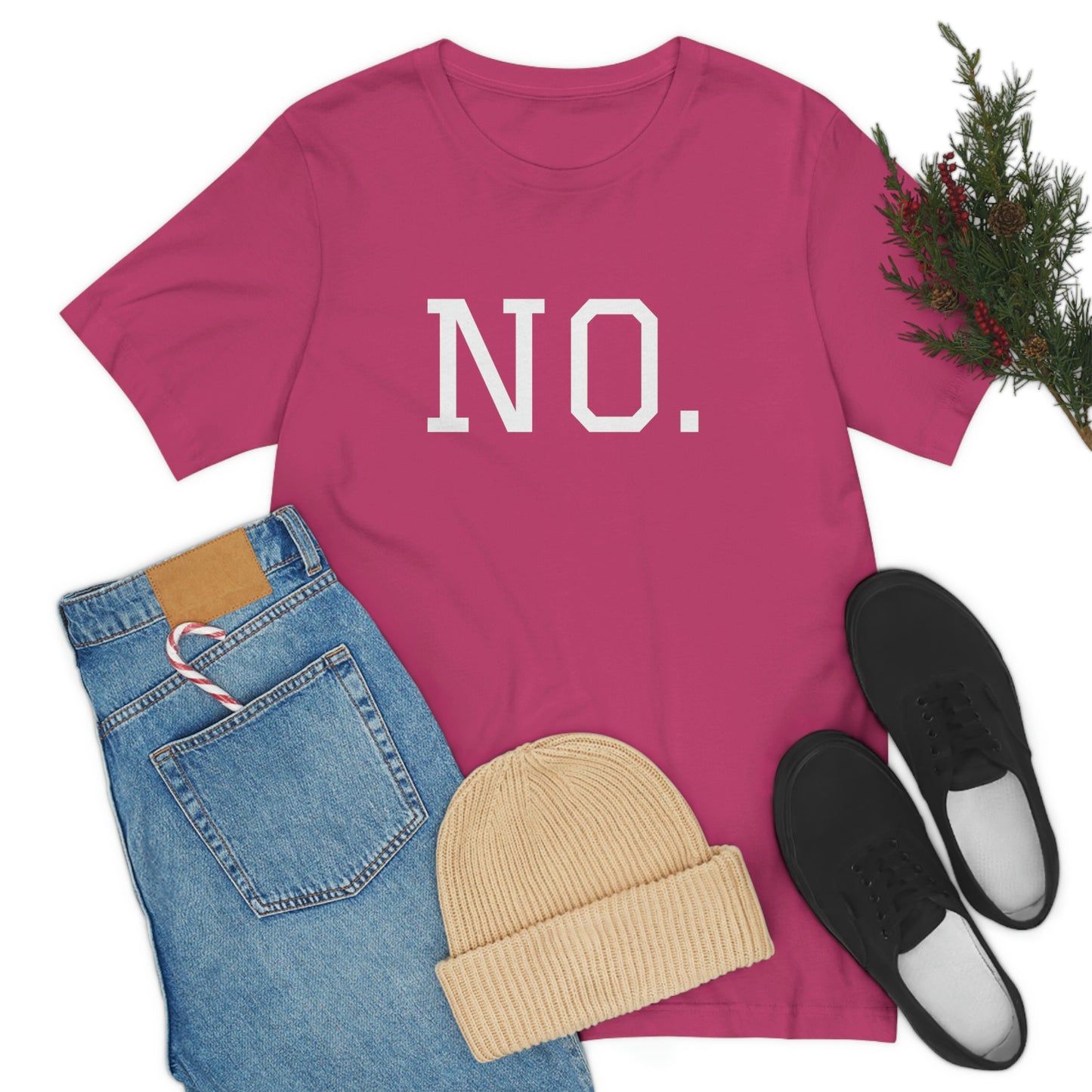 "NO" simplified Unisex Jersey Short Sleeve Tee