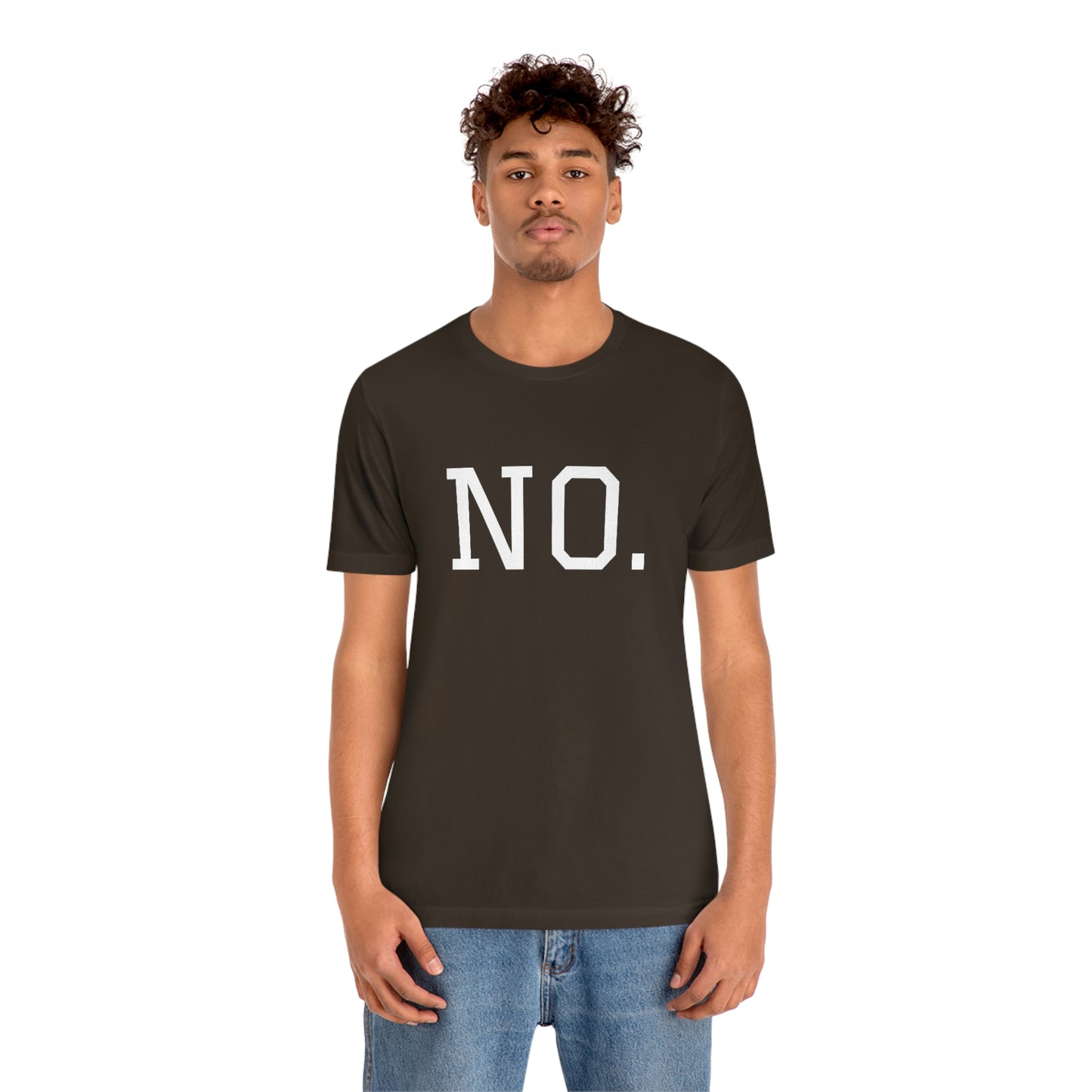 "NO" simplified Unisex Jersey Short Sleeve Tee