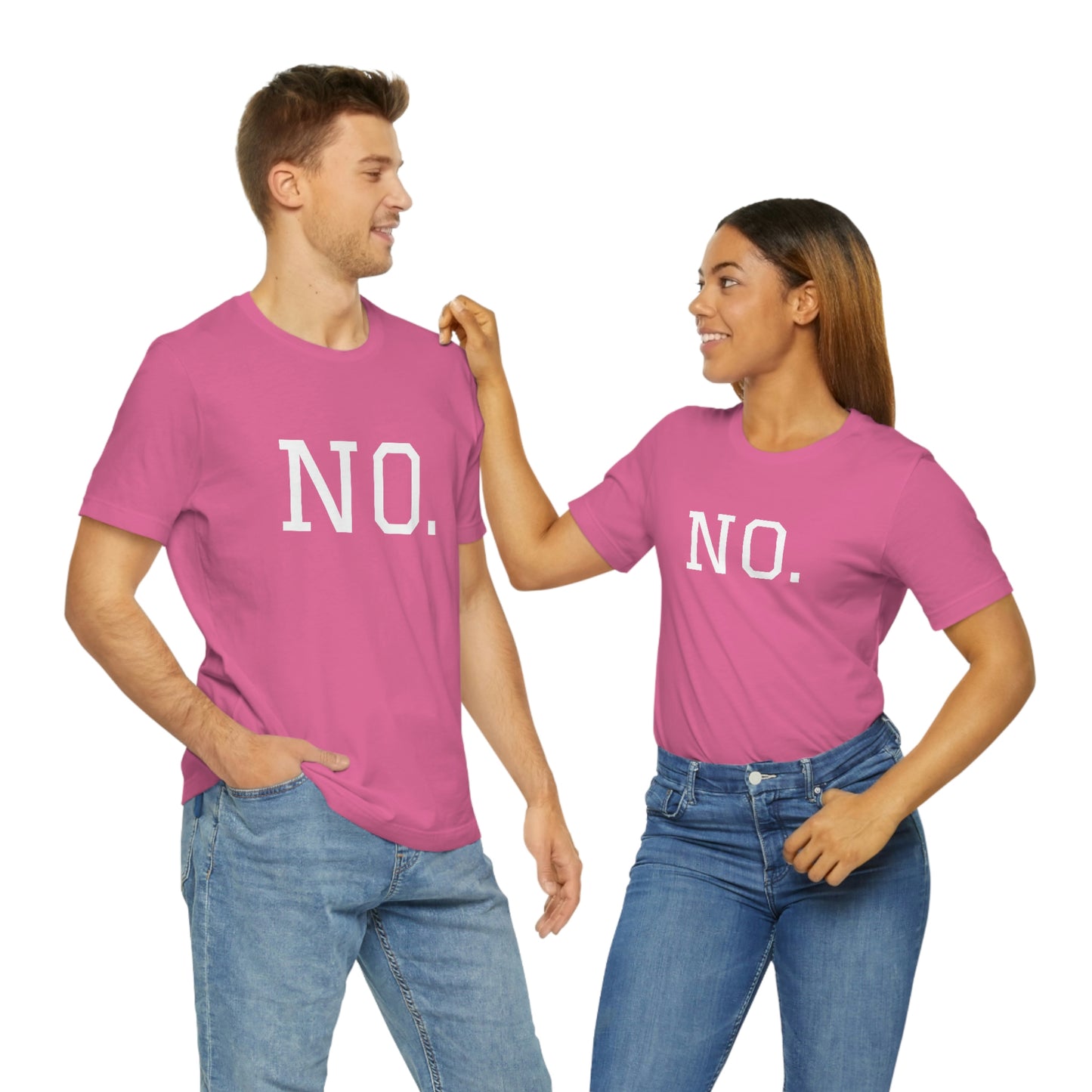 "NO" simplified Unisex Jersey Short Sleeve Tee