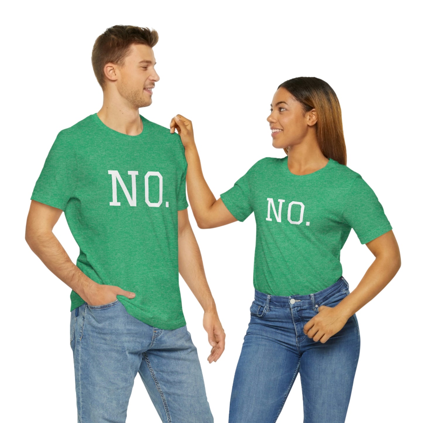 "NO" simplified Unisex Jersey Short Sleeve Tee