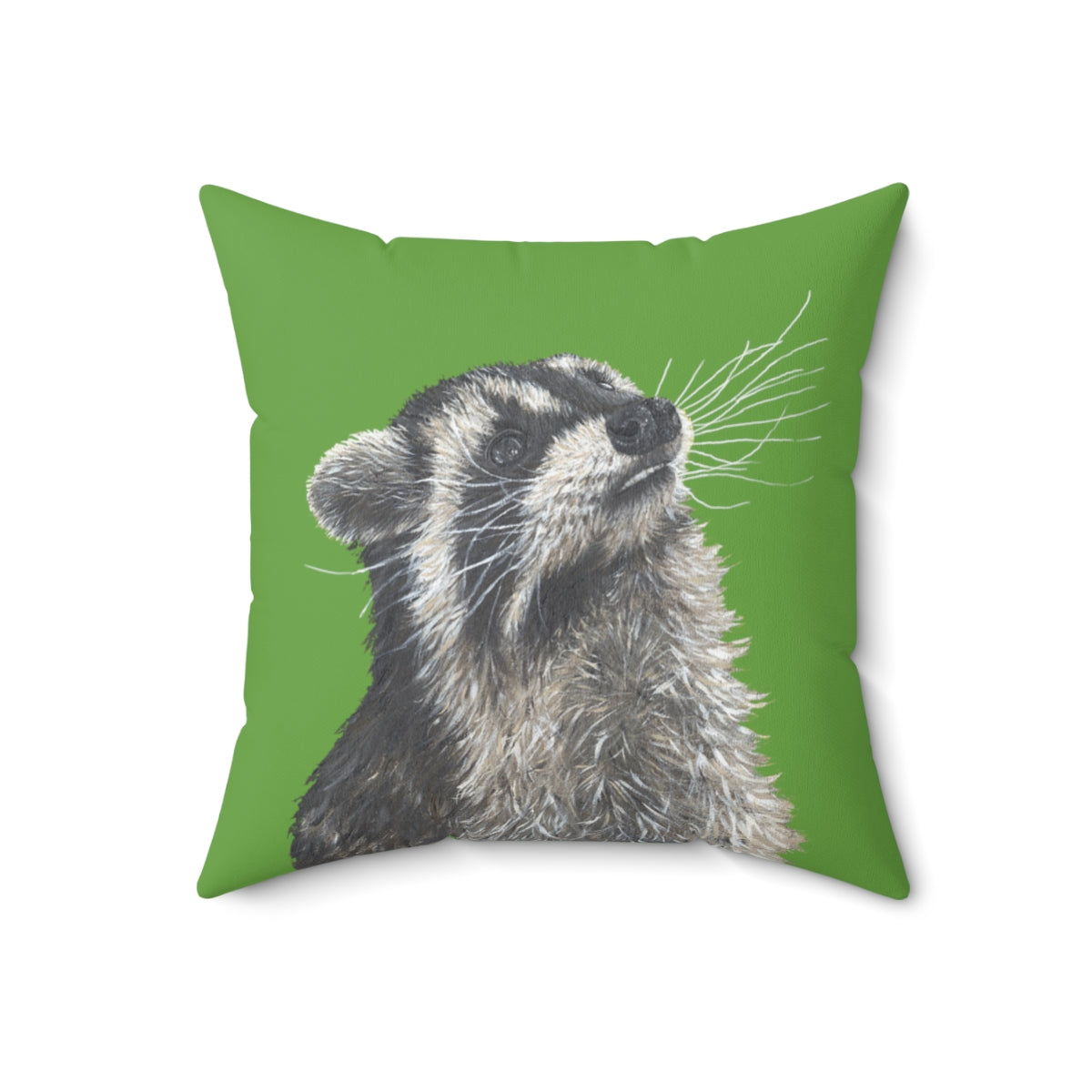 Raccoon Spun Polyester Square Pillow