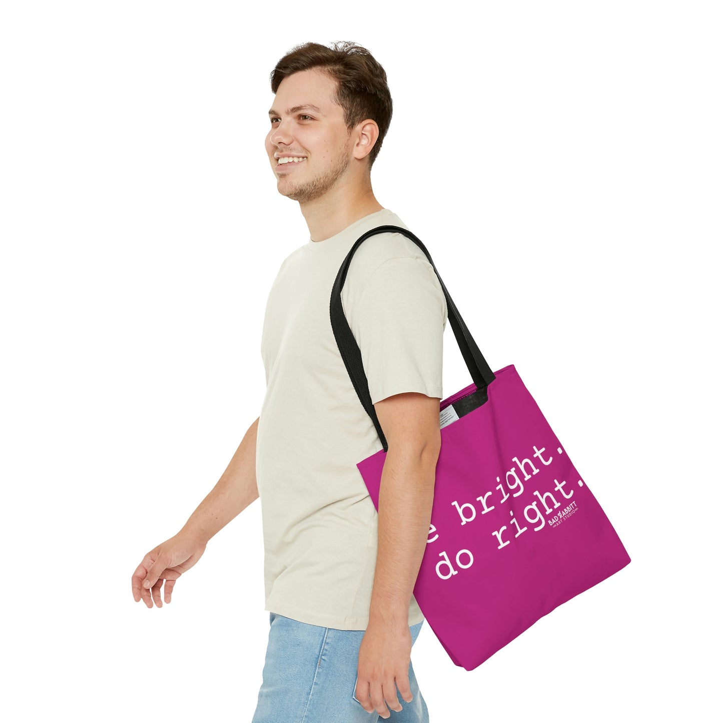 Be Bright Do Right Basic AOP Tote Bag