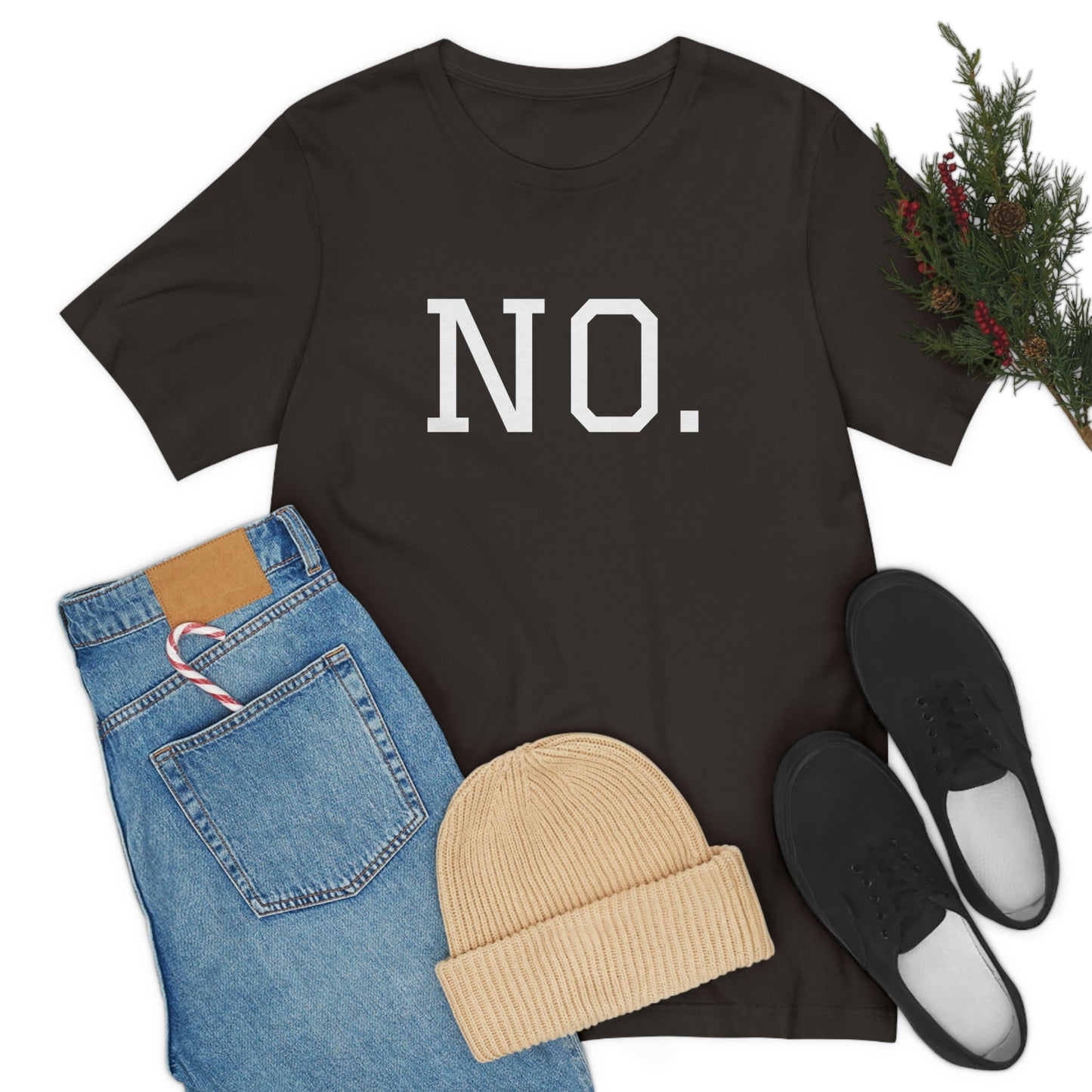 "NO" simplified Unisex Jersey Short Sleeve Tee