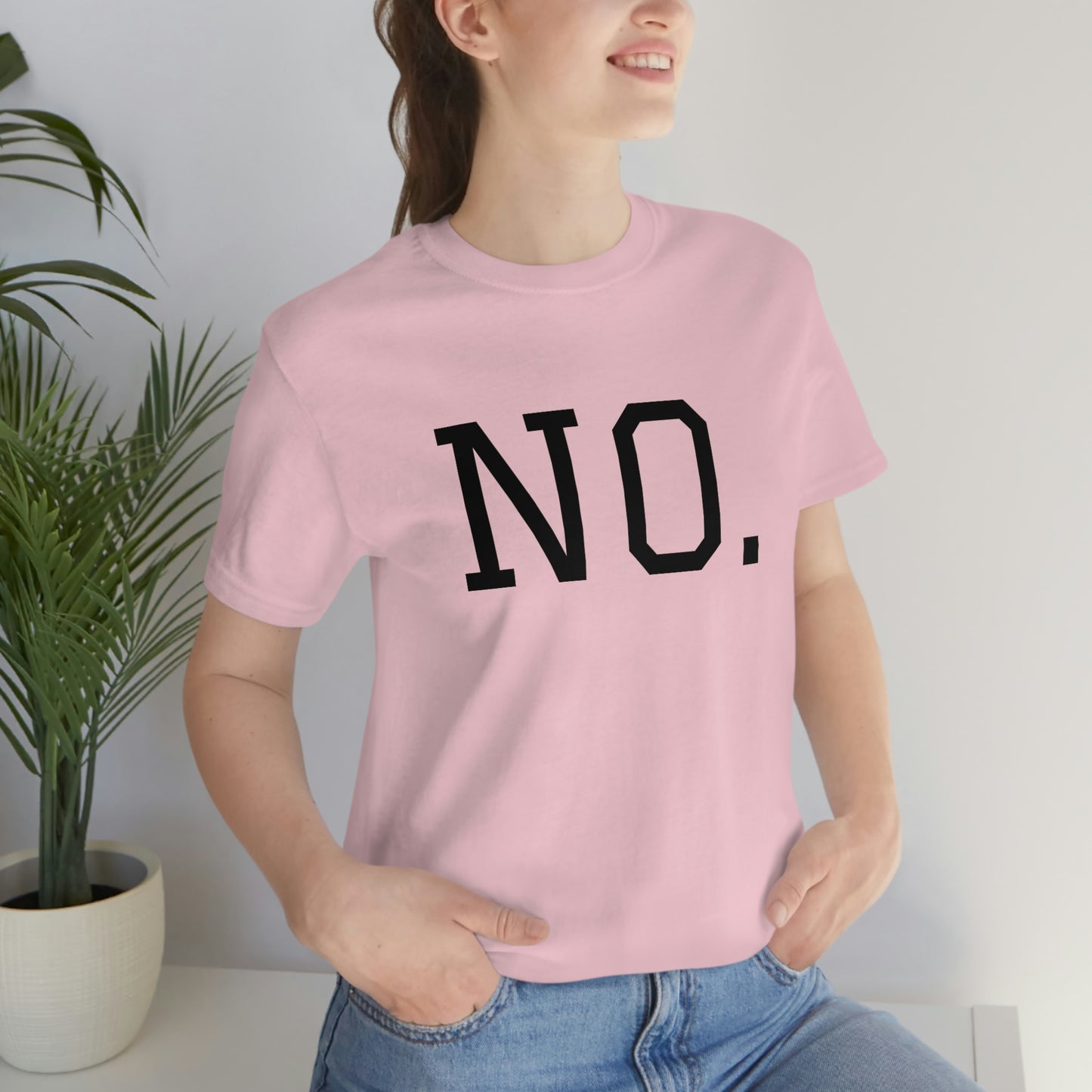 "NO" simplified Unisex Jersey Short Sleeve Tee