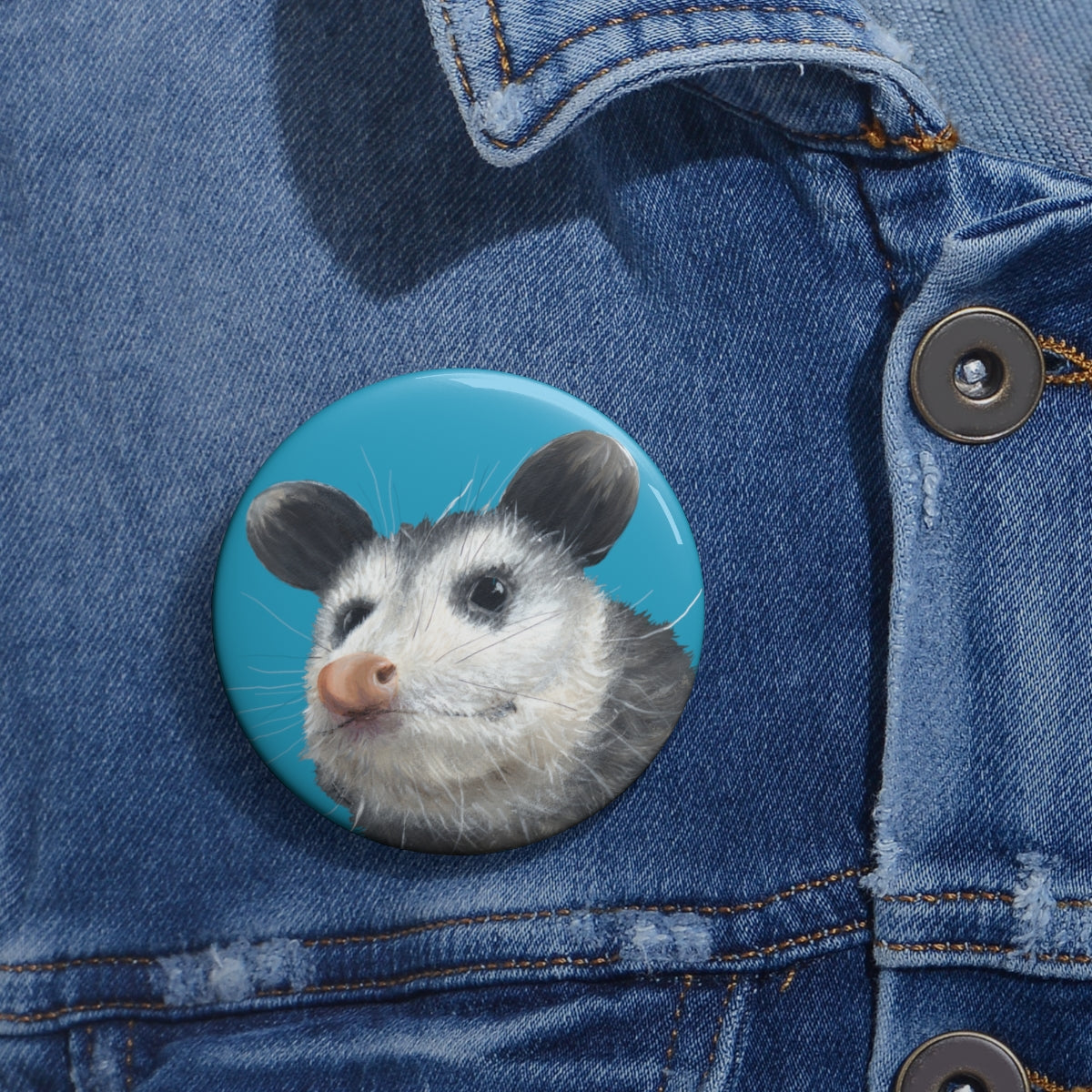 Baby Opossum Custom Pin Buttons