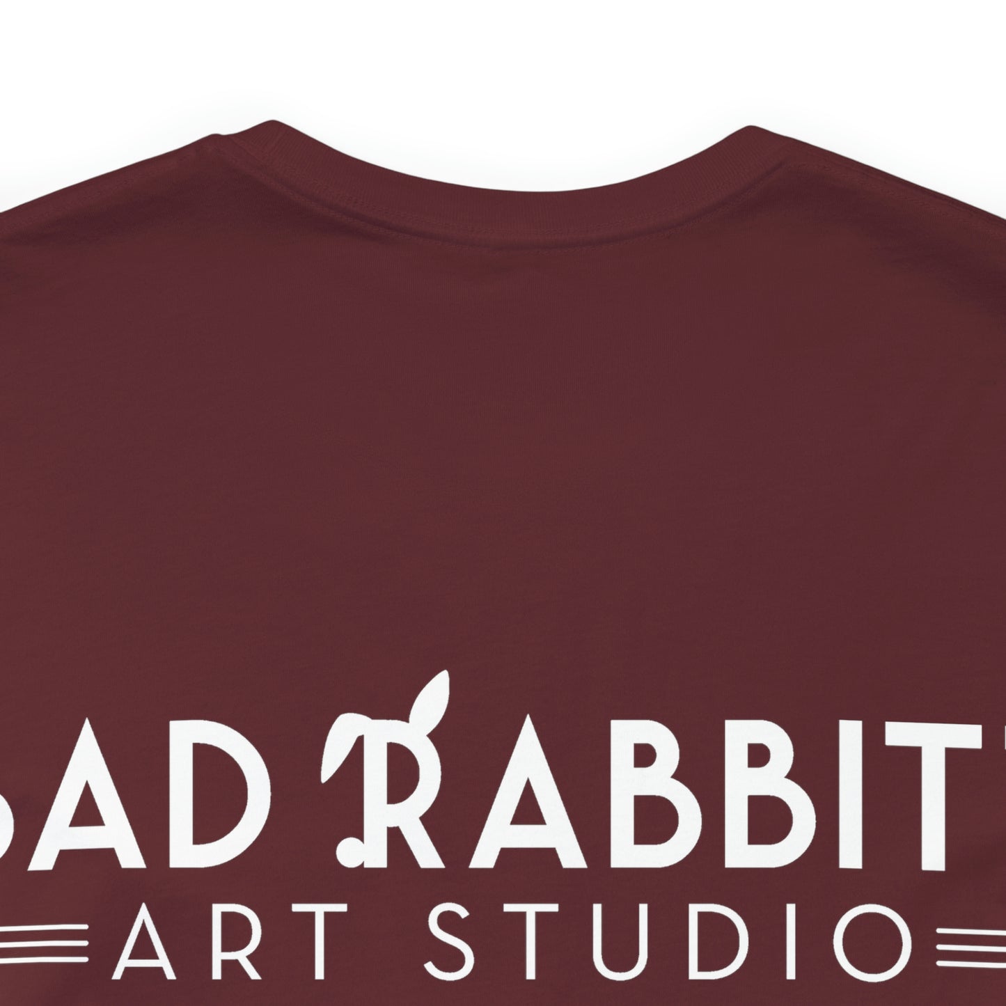 be bright do right with Bad Rabbitt Art Studio logo on back - Unisex Jersey Short Sleeve Tee