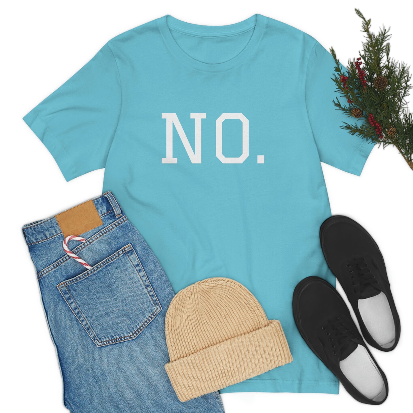 "NO" simplified Unisex Jersey Short Sleeve Tee