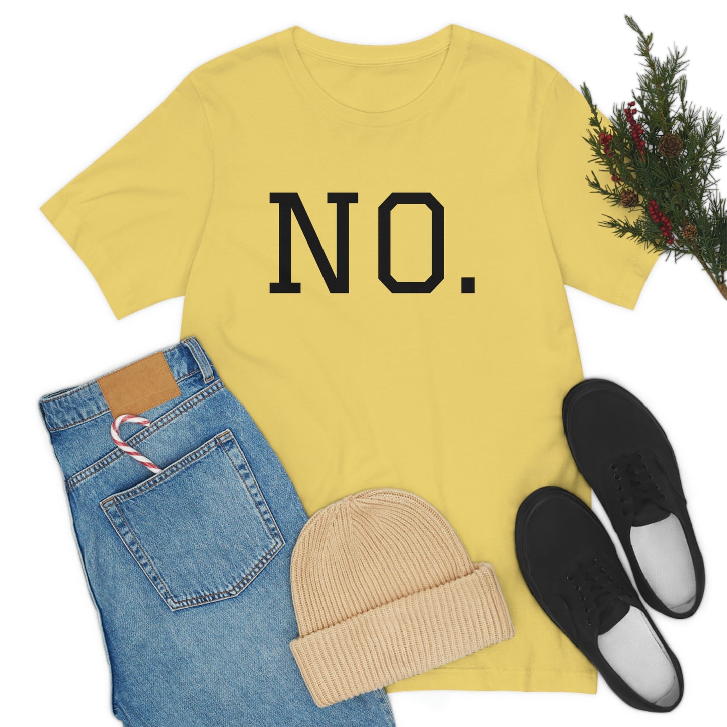 "NO" simplified Unisex Jersey Short Sleeve Tee