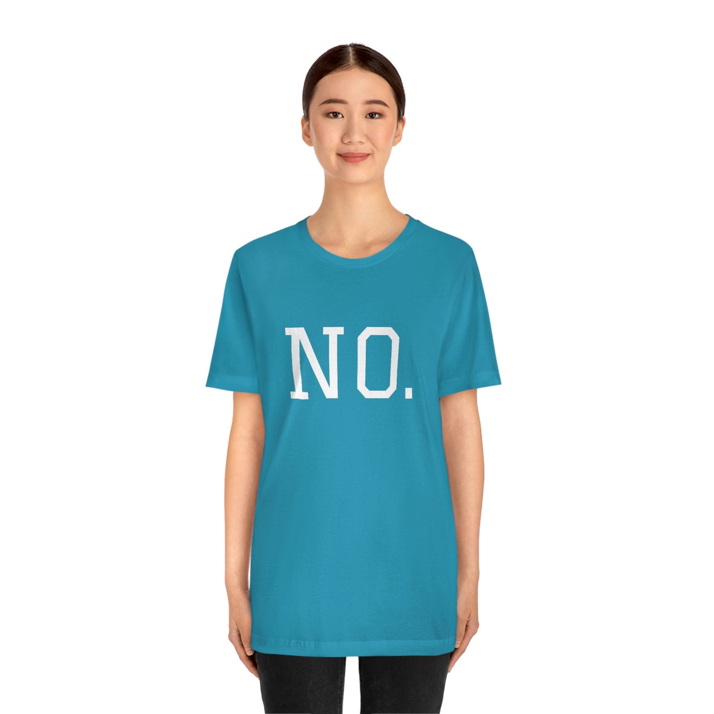 "NO" simplified Unisex Jersey Short Sleeve Tee