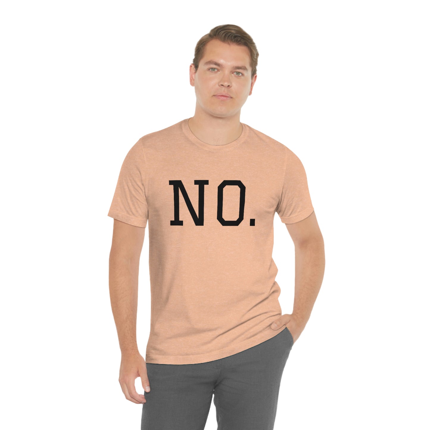 "NO" simplified Unisex Jersey Short Sleeve Tee