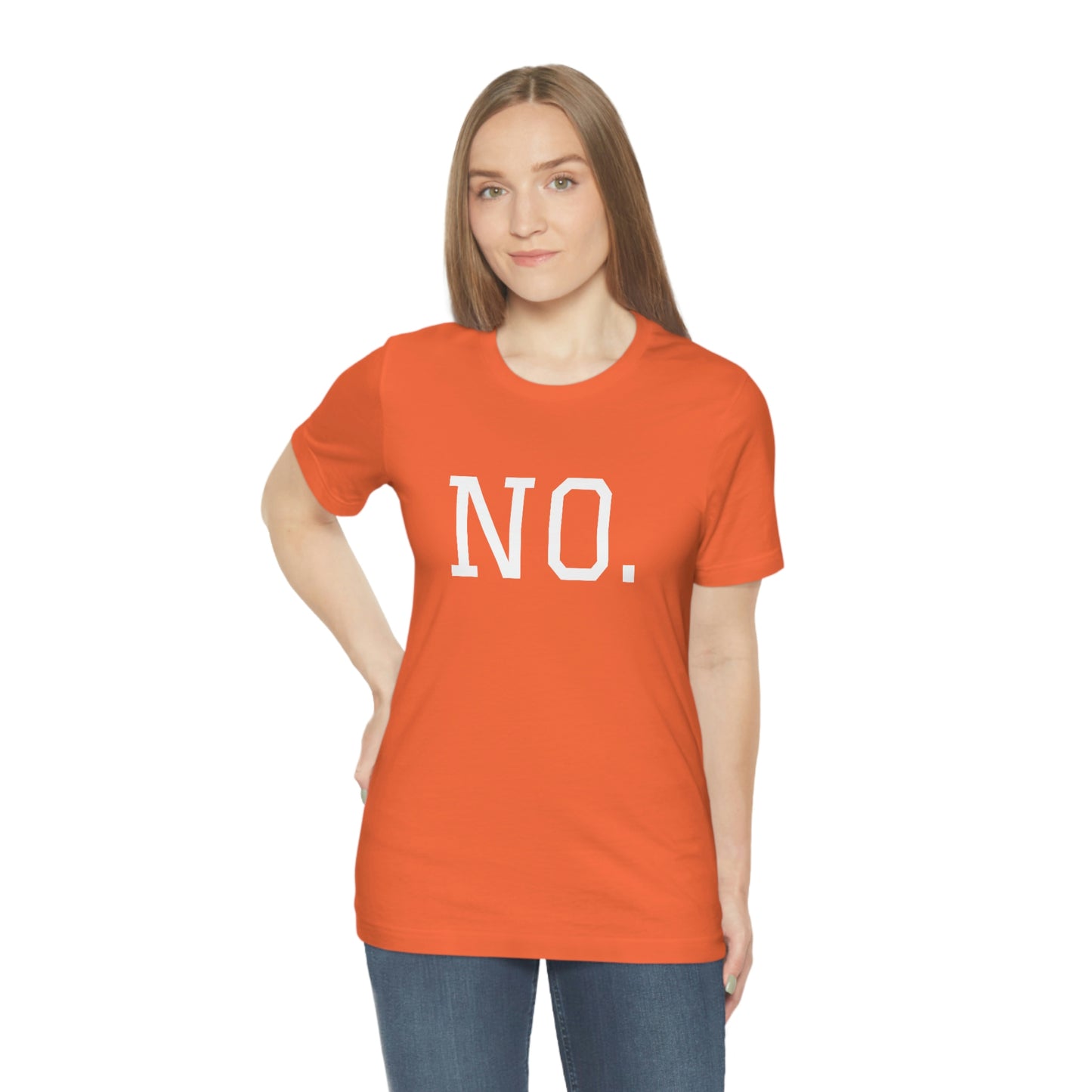 "NO" simplified Unisex Jersey Short Sleeve Tee