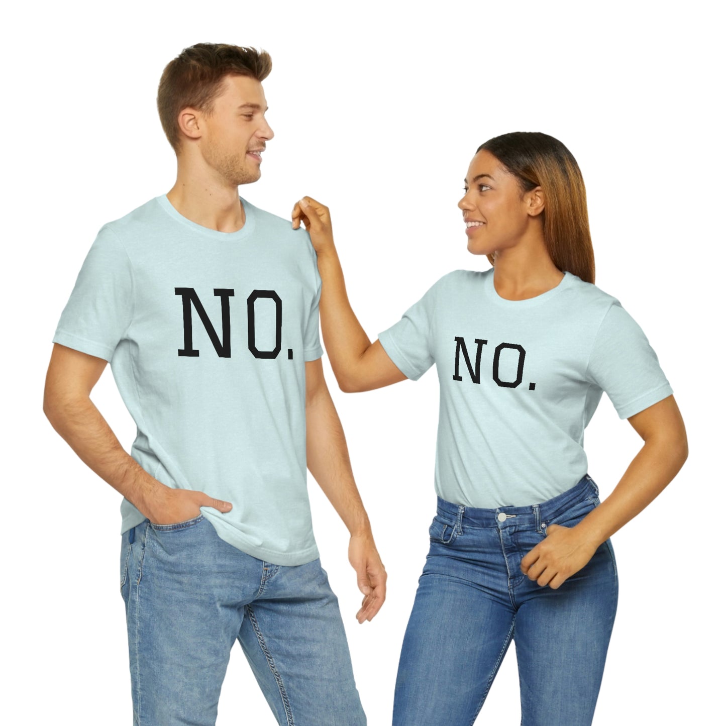 "NO" simplified Unisex Jersey Short Sleeve Tee