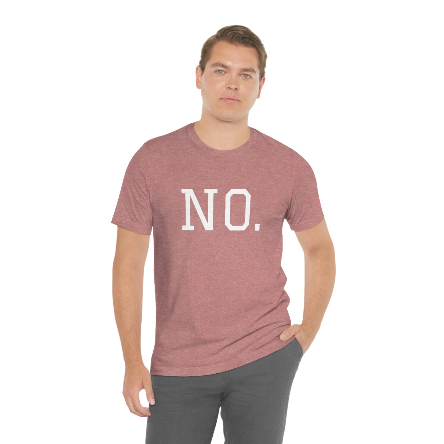 "NO" simplified Unisex Jersey Short Sleeve Tee