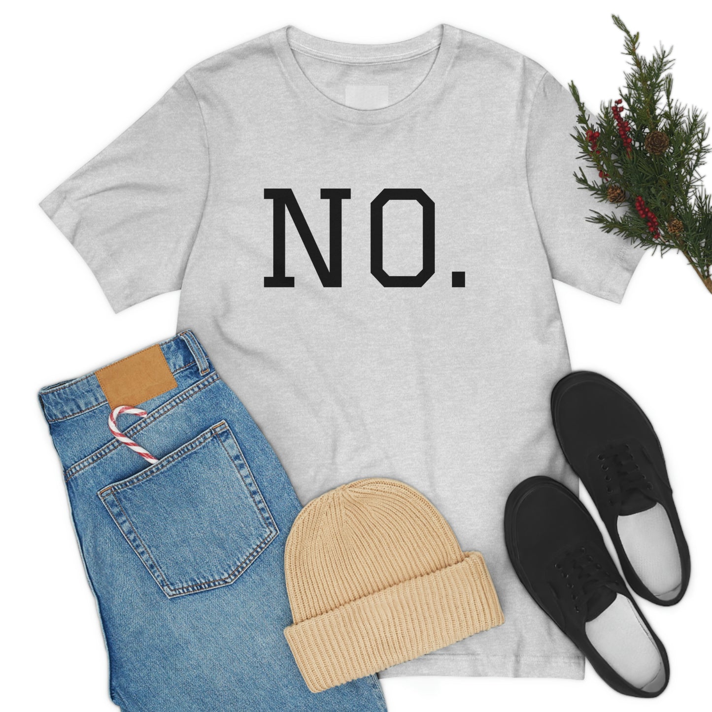 "NO" simplified Unisex Jersey Short Sleeve Tee