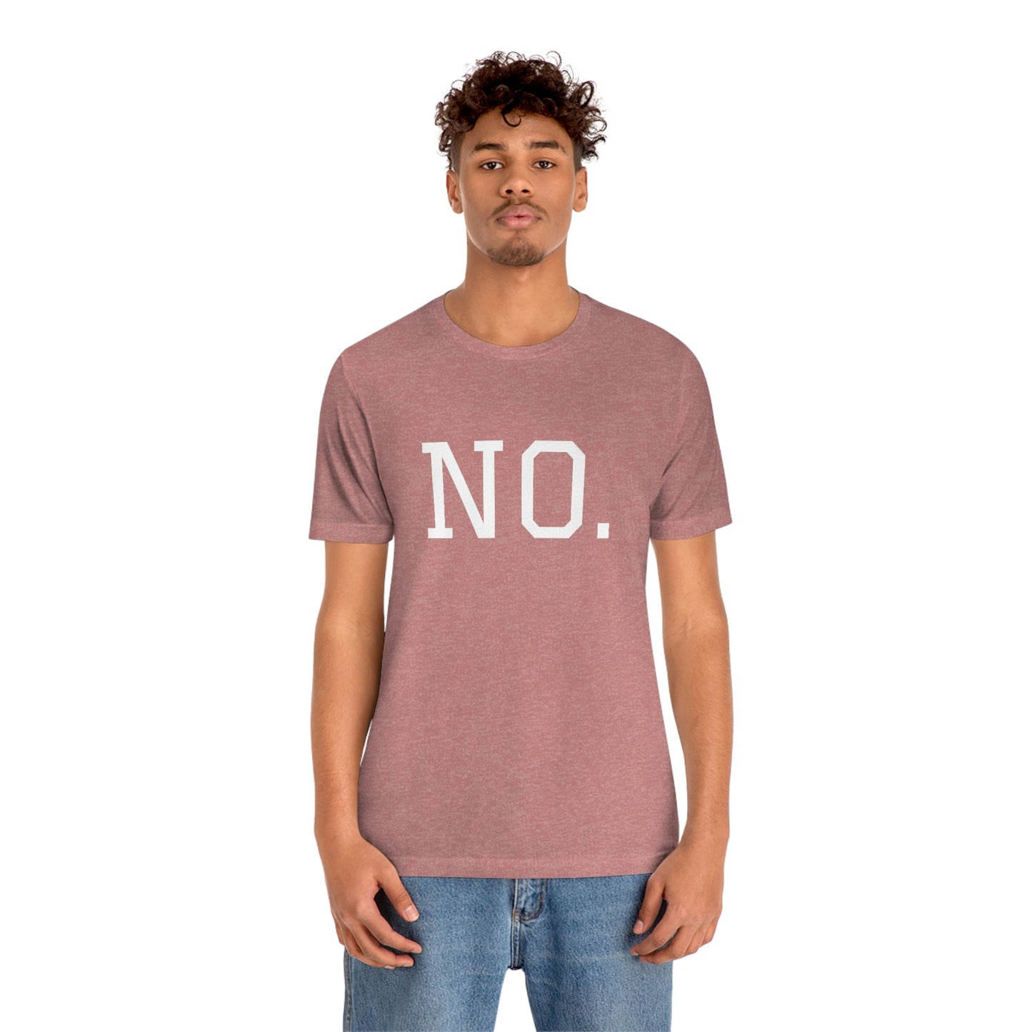 "NO" simplified Unisex Jersey Short Sleeve Tee