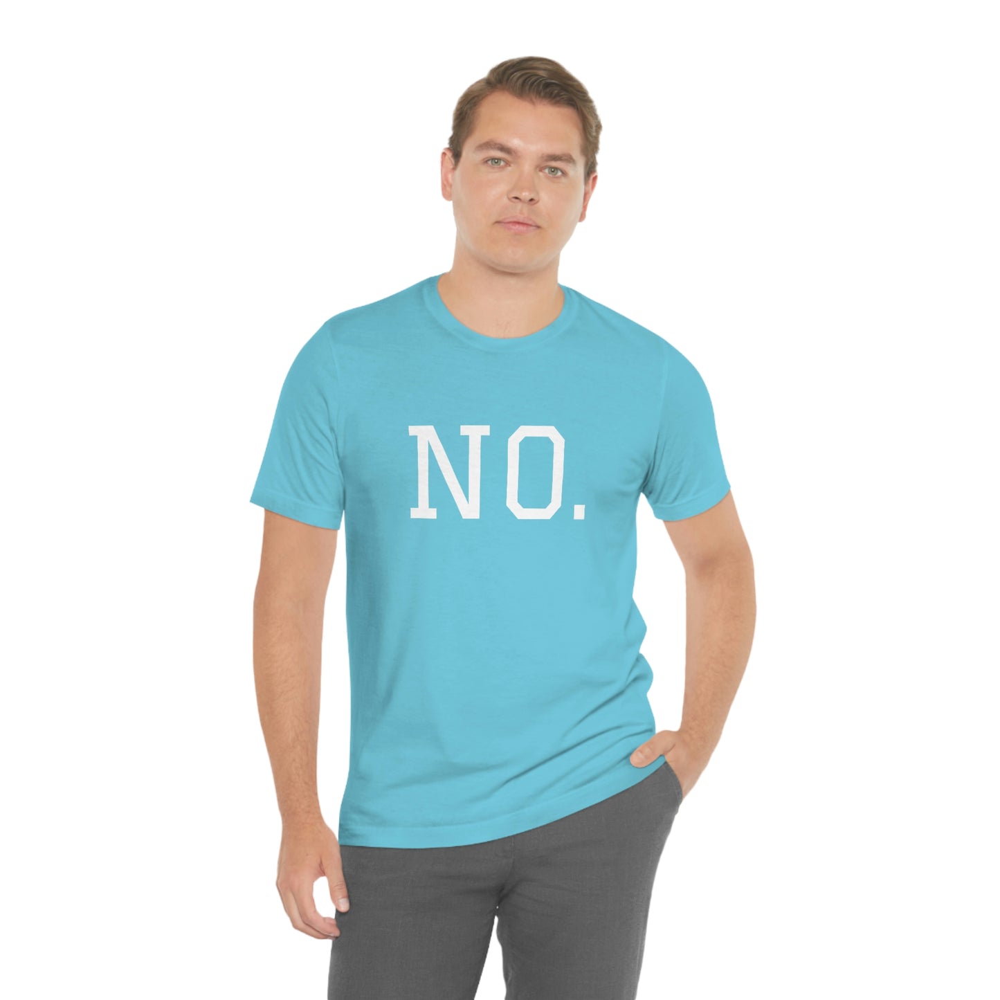"NO" simplified Unisex Jersey Short Sleeve Tee