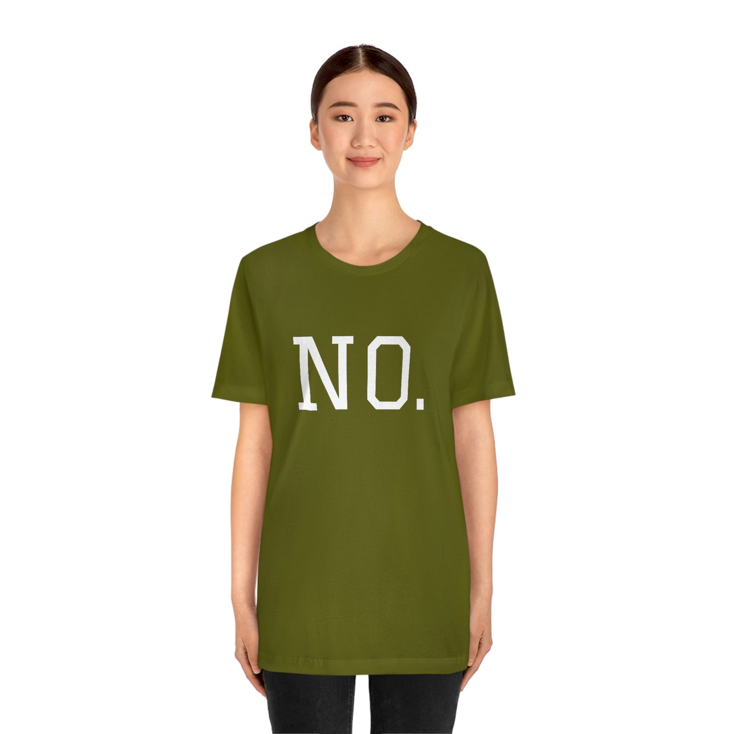 "NO" simplified Unisex Jersey Short Sleeve Tee