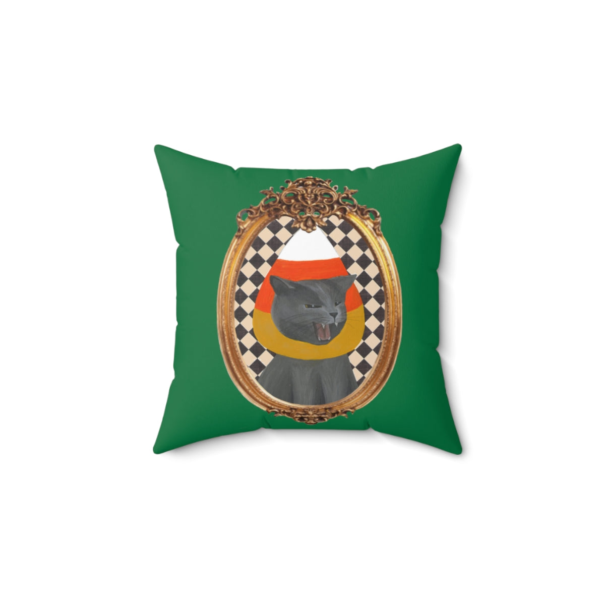Framed Candy Corn Toni Spun Polyester Square Pillow