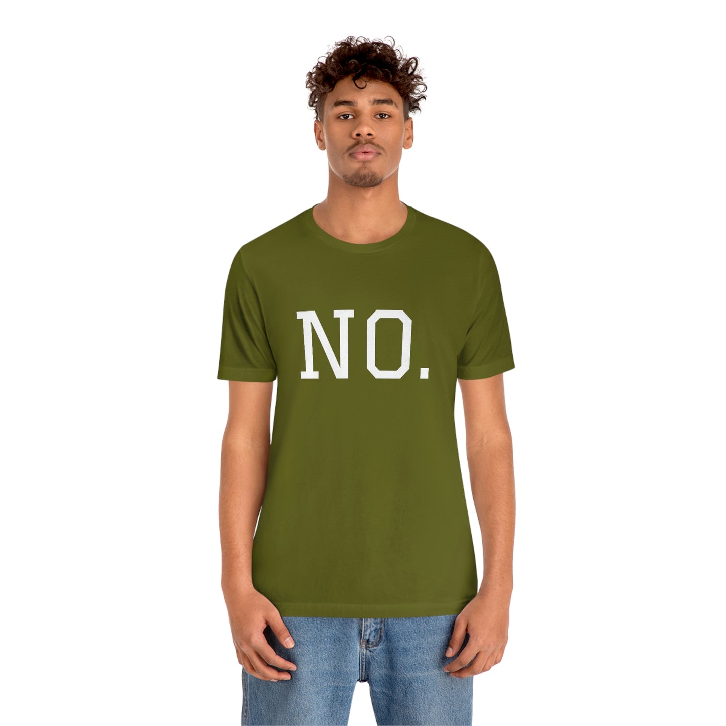"NO" simplified Unisex Jersey Short Sleeve Tee