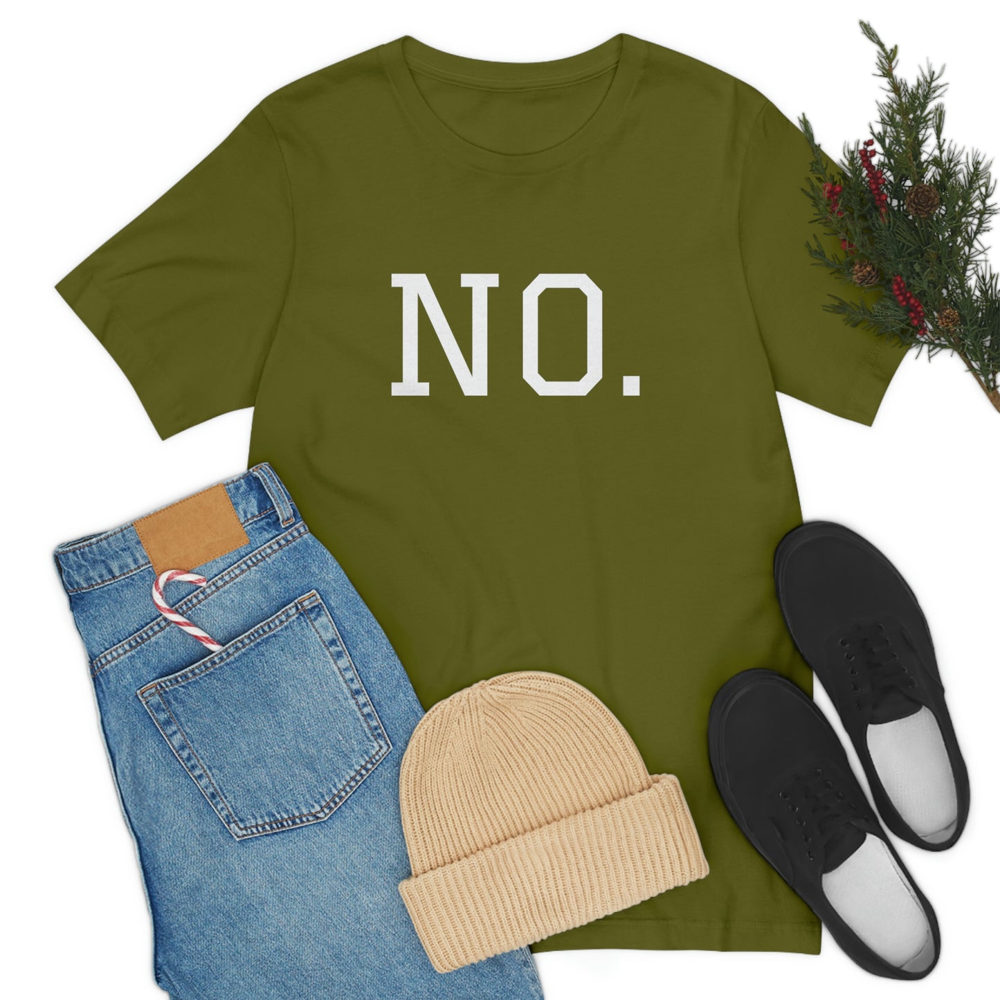"NO" simplified Unisex Jersey Short Sleeve Tee