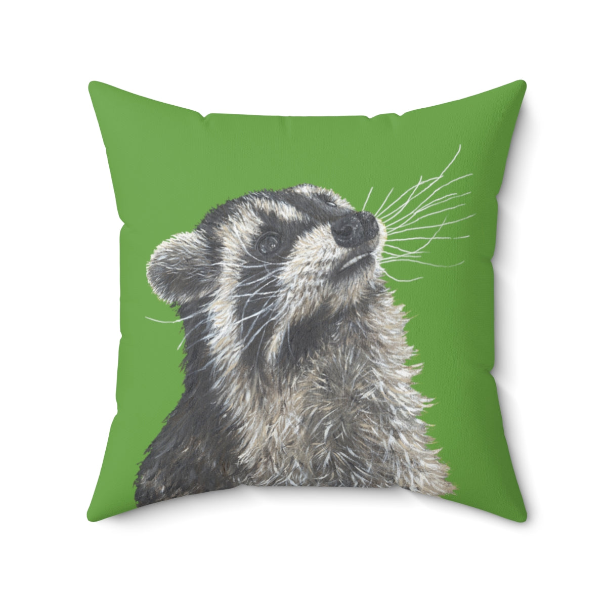Raccoon Spun Polyester Square Pillow