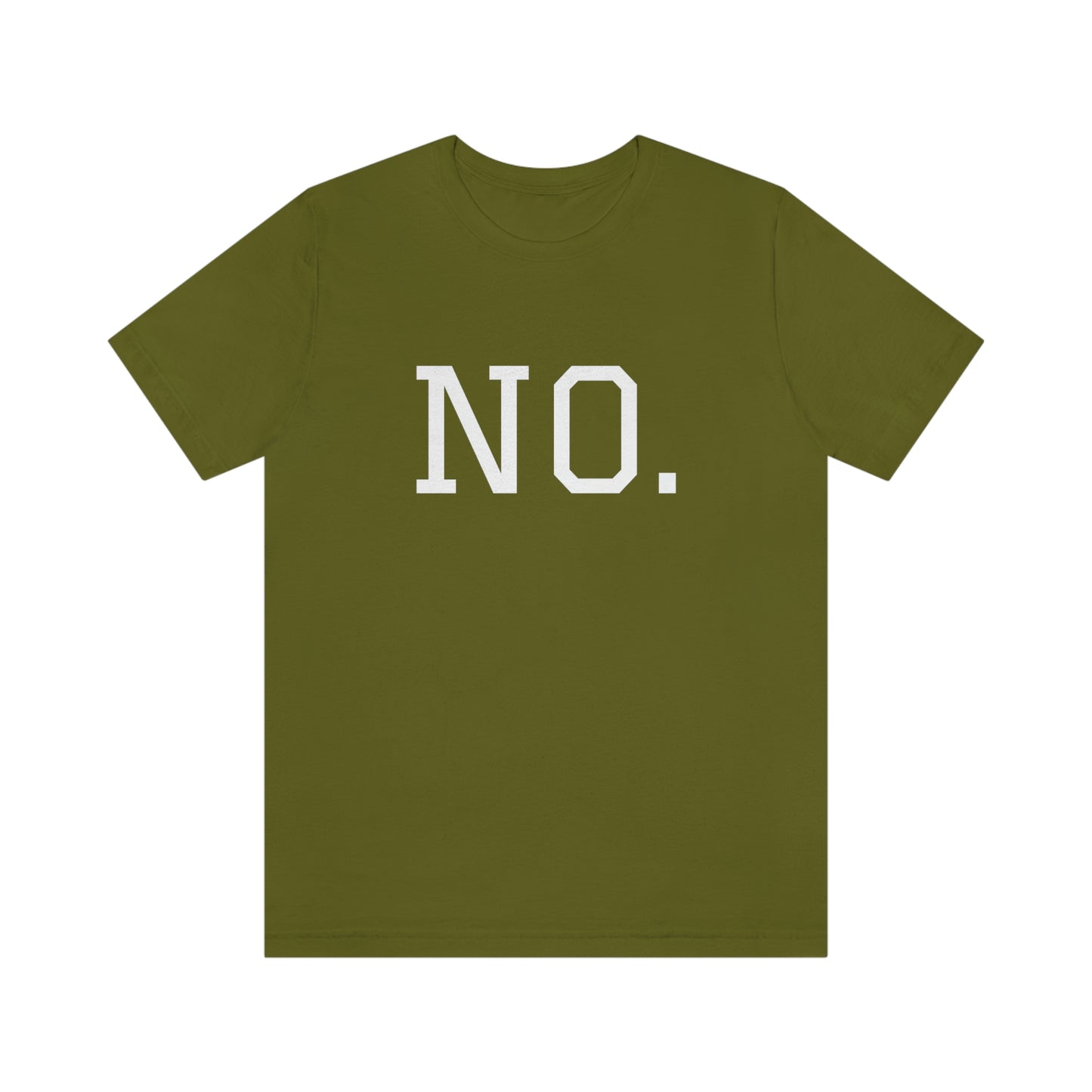 "NO" simplified Unisex Jersey Short Sleeve Tee