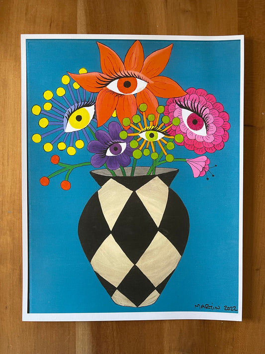 Eye Love Flowers - 8.5x11in PRINT - FREE SHIPPING