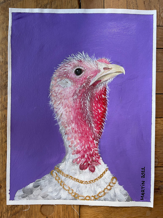 Grace the Turkey 8.5x11in Print - FREE SHIPPING IN US