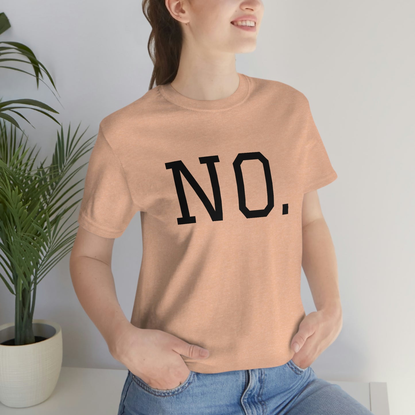 "NO" simplified Unisex Jersey Short Sleeve Tee