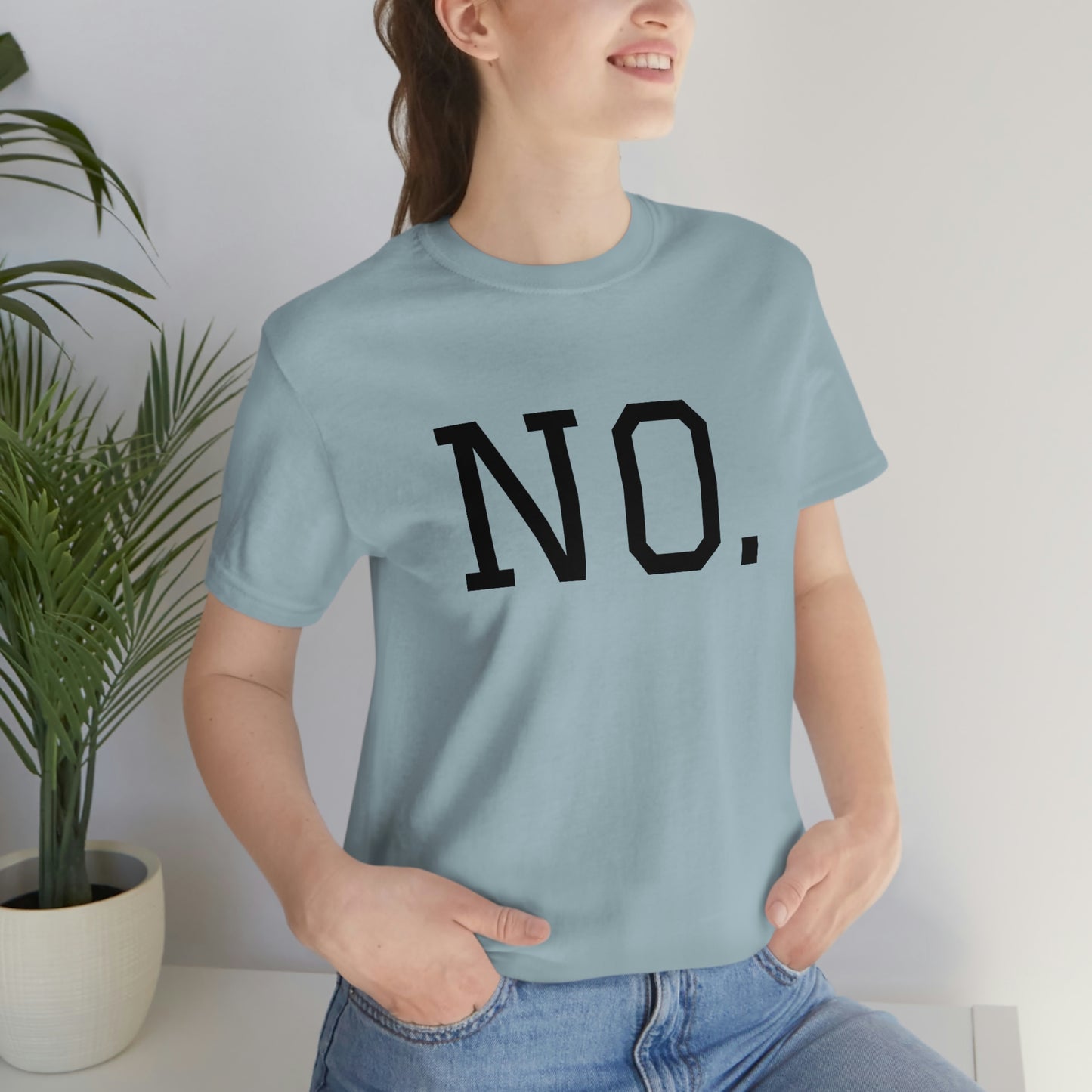 "NO" simplified Unisex Jersey Short Sleeve Tee