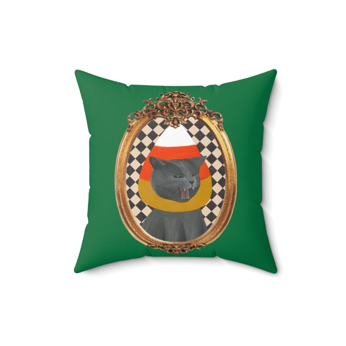 Framed Candy Corn Toni Spun Polyester Square Pillow