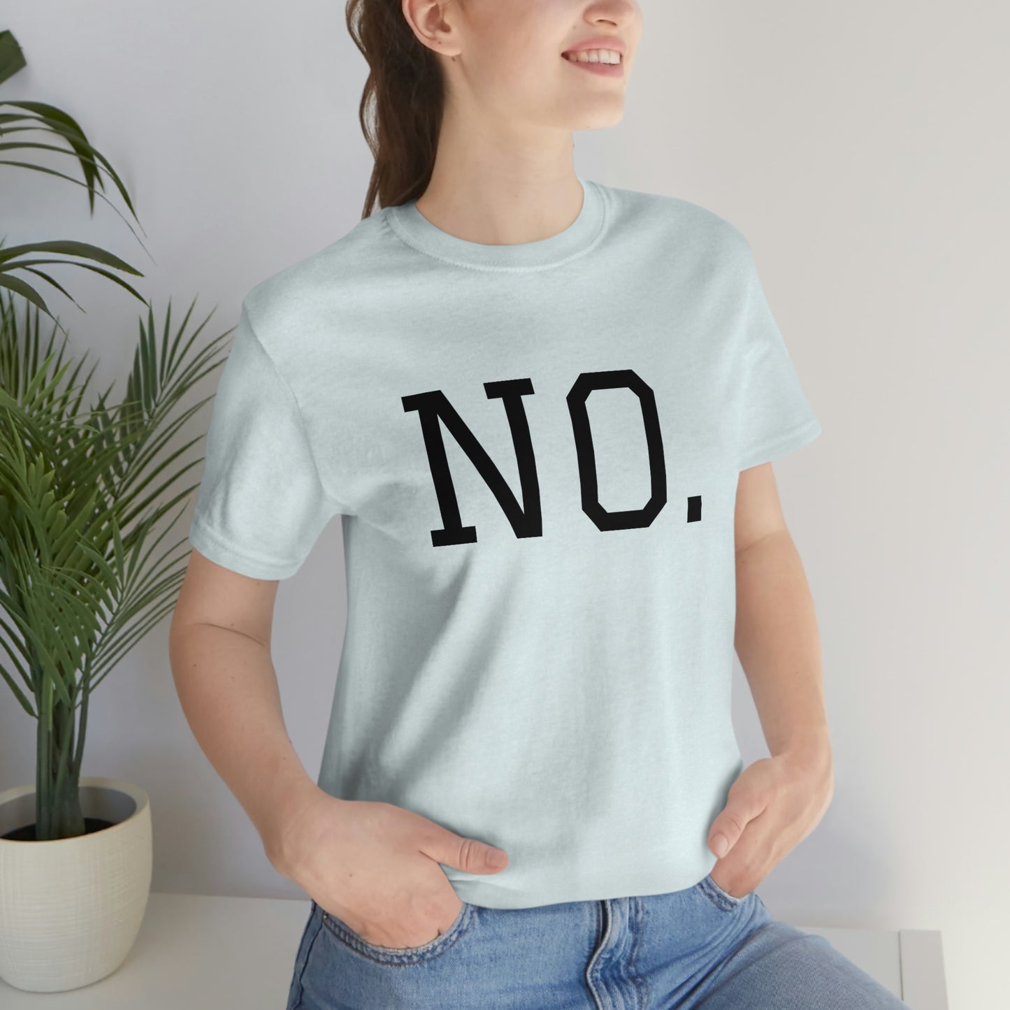 "NO" simplified Unisex Jersey Short Sleeve Tee